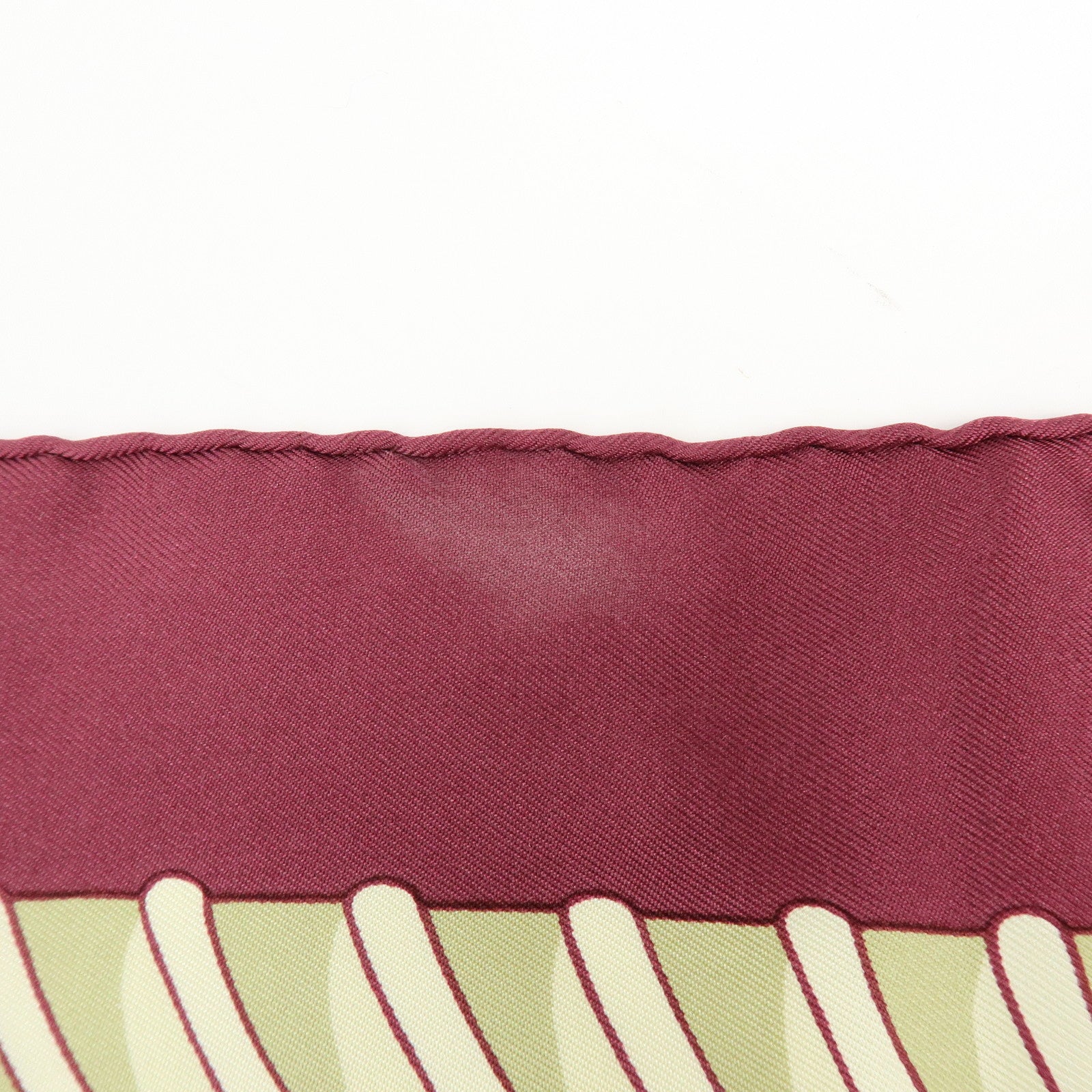 HERMES Carre 90 Set of 2 Silk 100% Scarf Bordeaux Beige