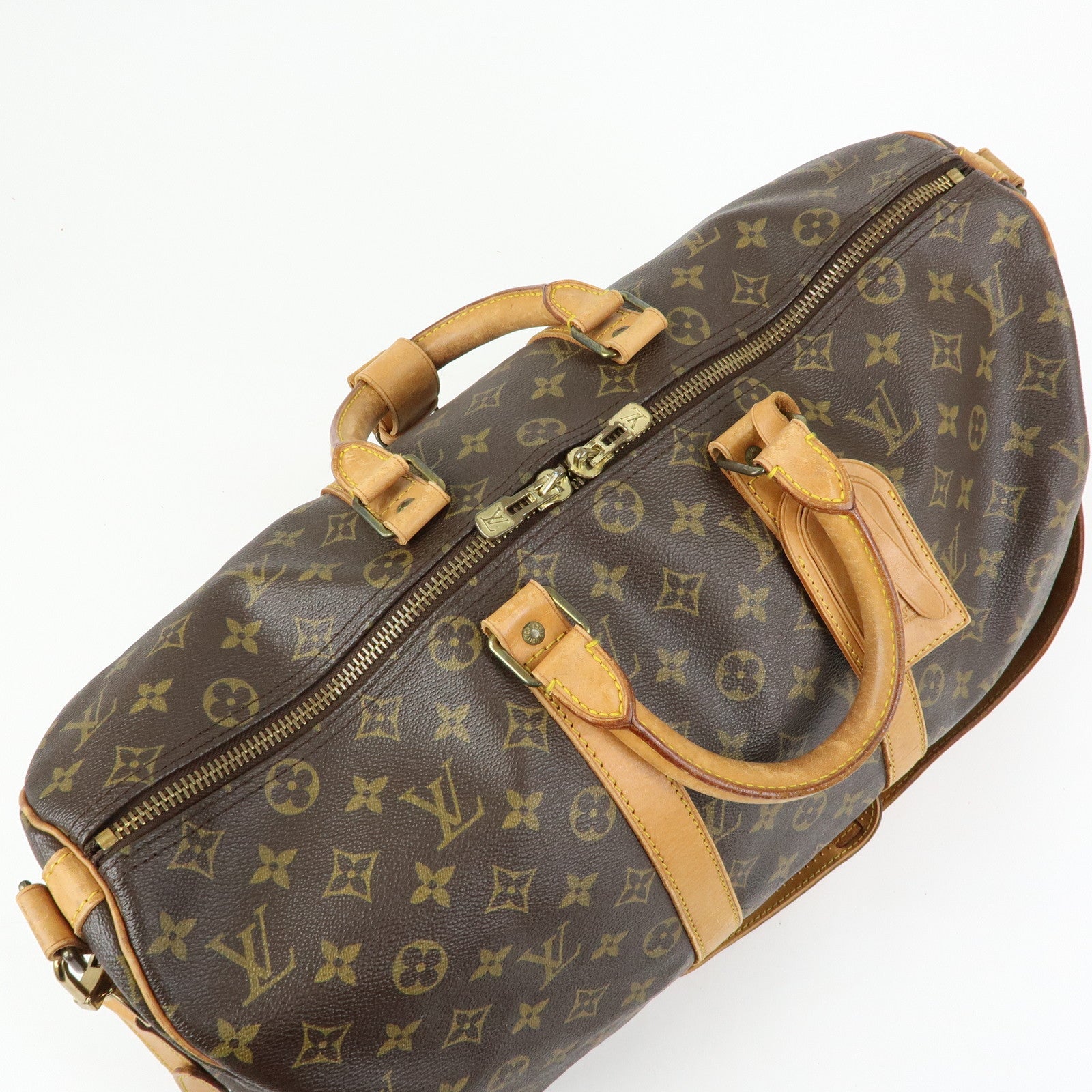 Louis Vuitton Monogram Keep All Bandouliere 45 Boston Bag M41418
