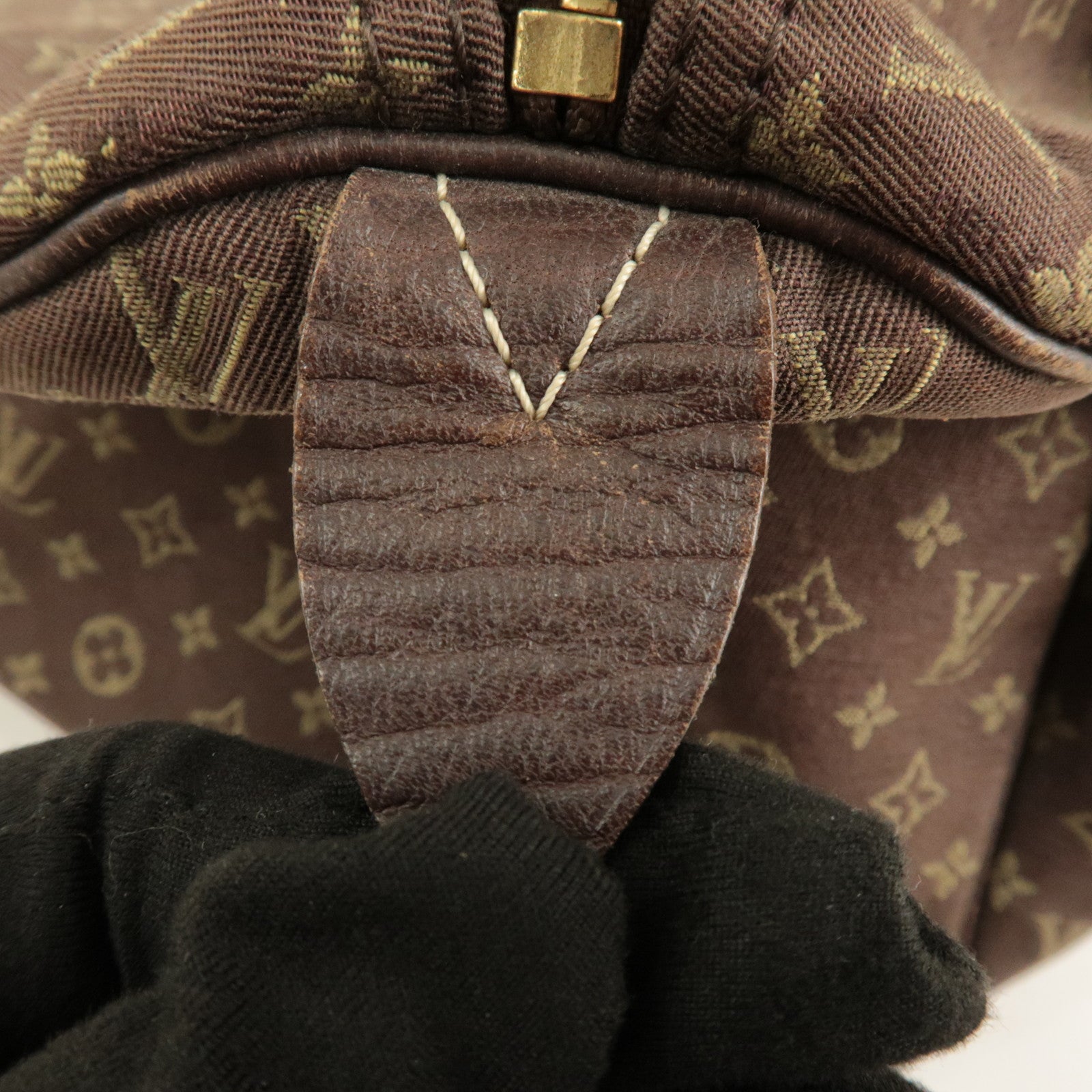 Louis Vuitton Monogram Mini Lin Speedy 30 Boston Bag Ebene M95224