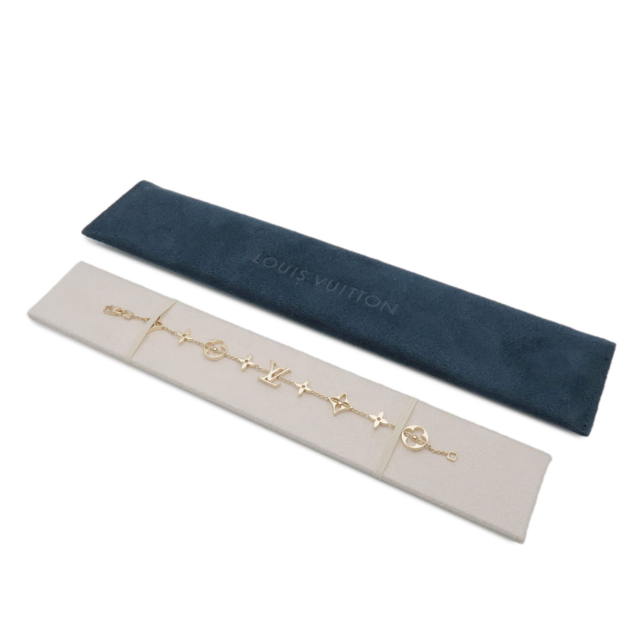 Louis Vuitton Monogram Bracelet K18 750YG Yellow Gold Q95018