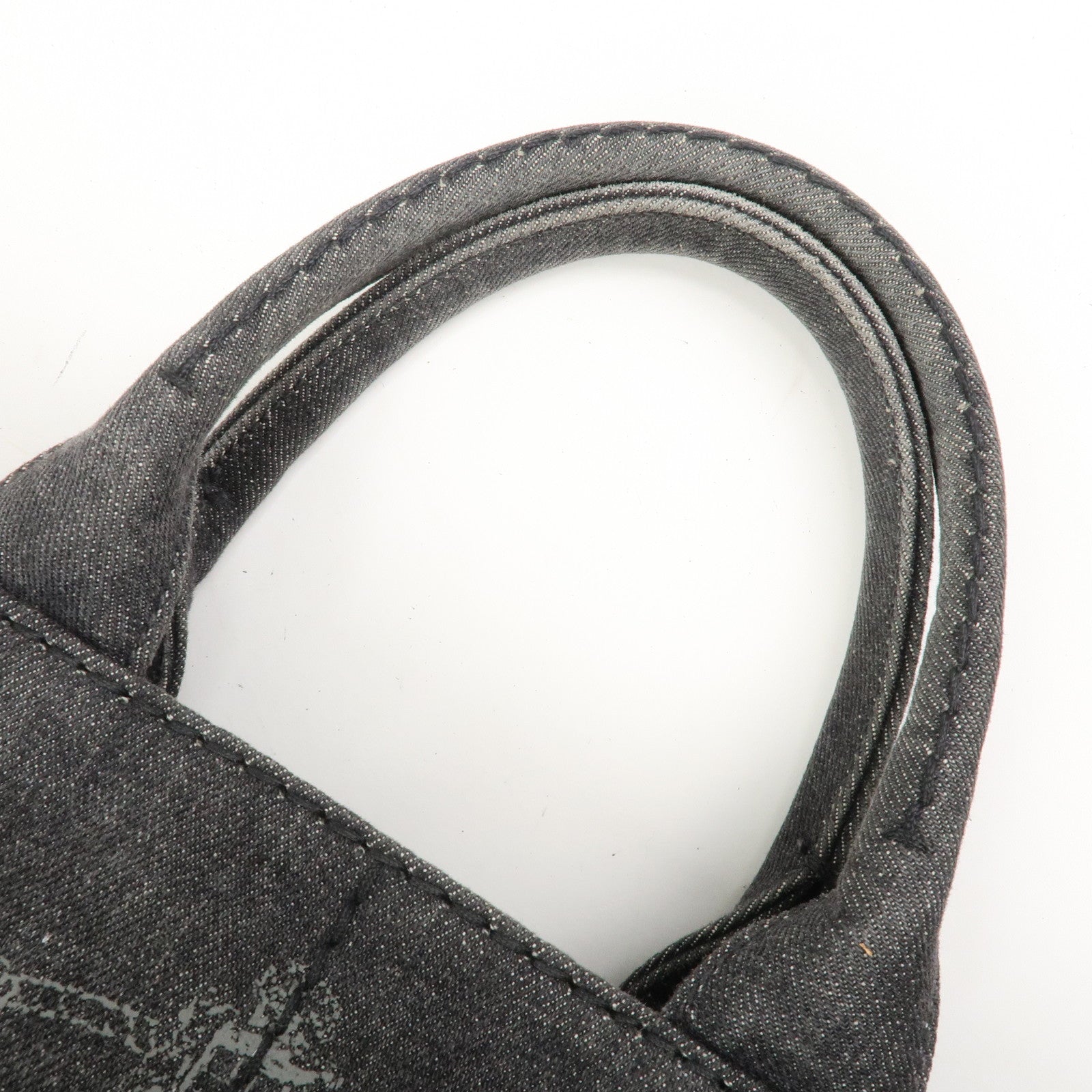 PRADA Logo Canapa Mini Canvas 2Way Bag Hand Bag 1BG439