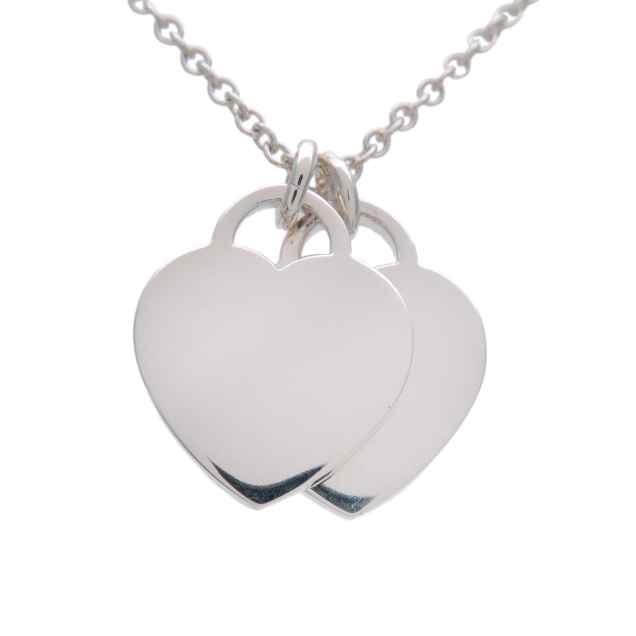 Tiffany & Co Return to Tiffany Mini Double Heart Tag Necklace SV925