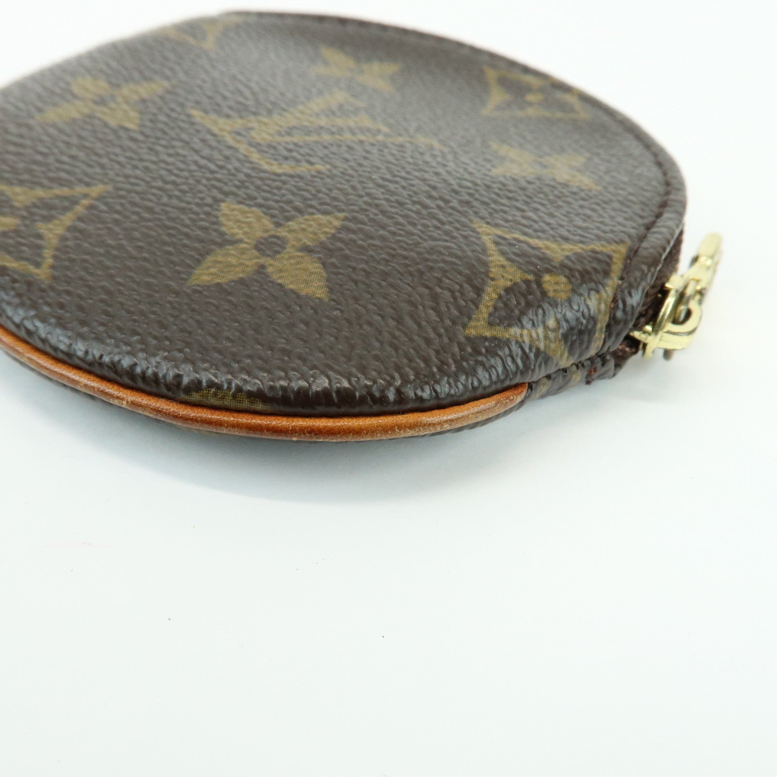 Louis Vuitton Monogram Porte Monnaie Rond Coin Case Brown M61926