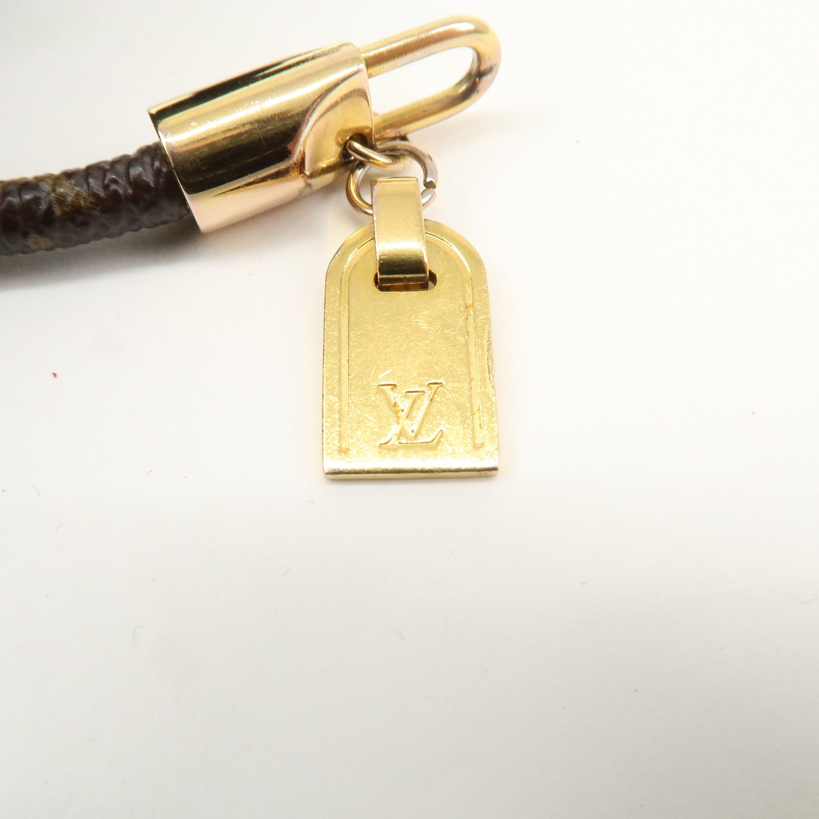 Louis Vuitton Monogram Bracelet Lock It Brown M6605E Used