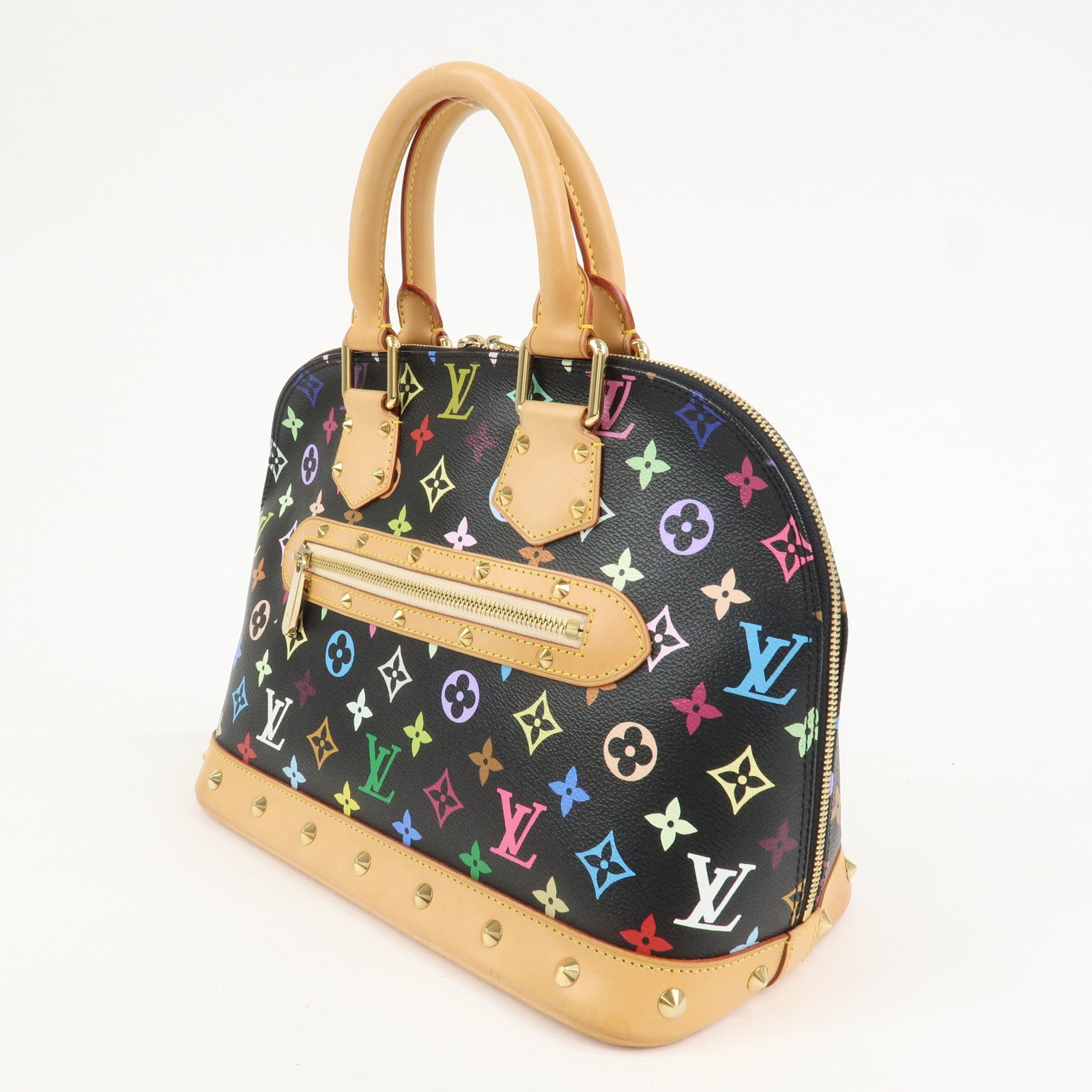 Louis Vuitton Monogram Multicolor Alma Hand Bag Noir M92646