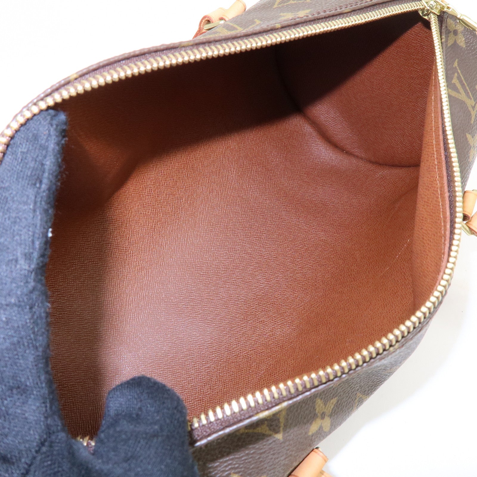 Louis Vuitton Monogram Papillon 30 Hand Bag Brown M51385