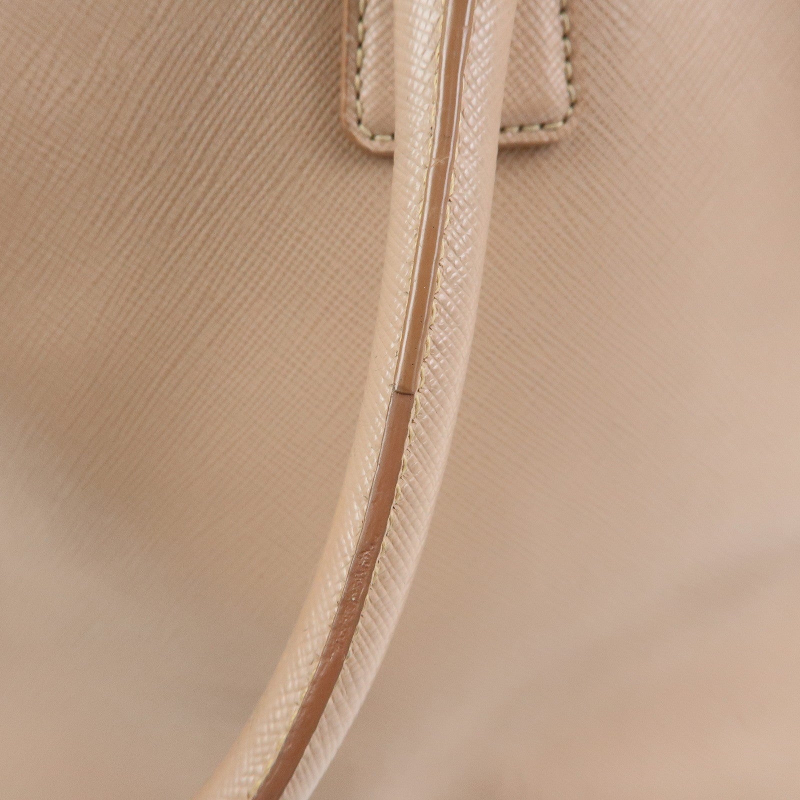 PRADA Triangle Logo Galleria Saffiano Leather Tote Hand Bag Pink