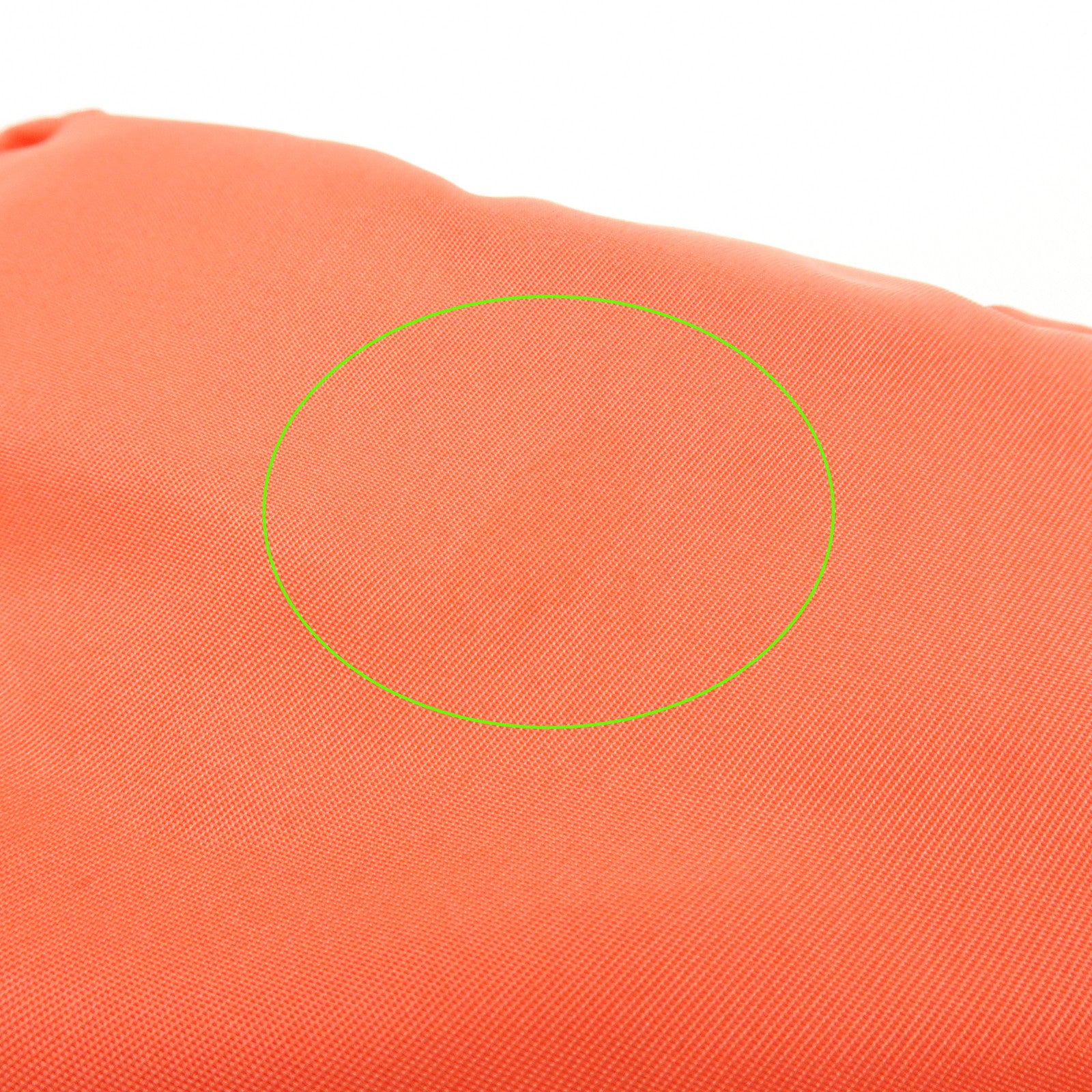PRADA Triangel Logo Nylon Leather Pouch Cosmetic Case Coral