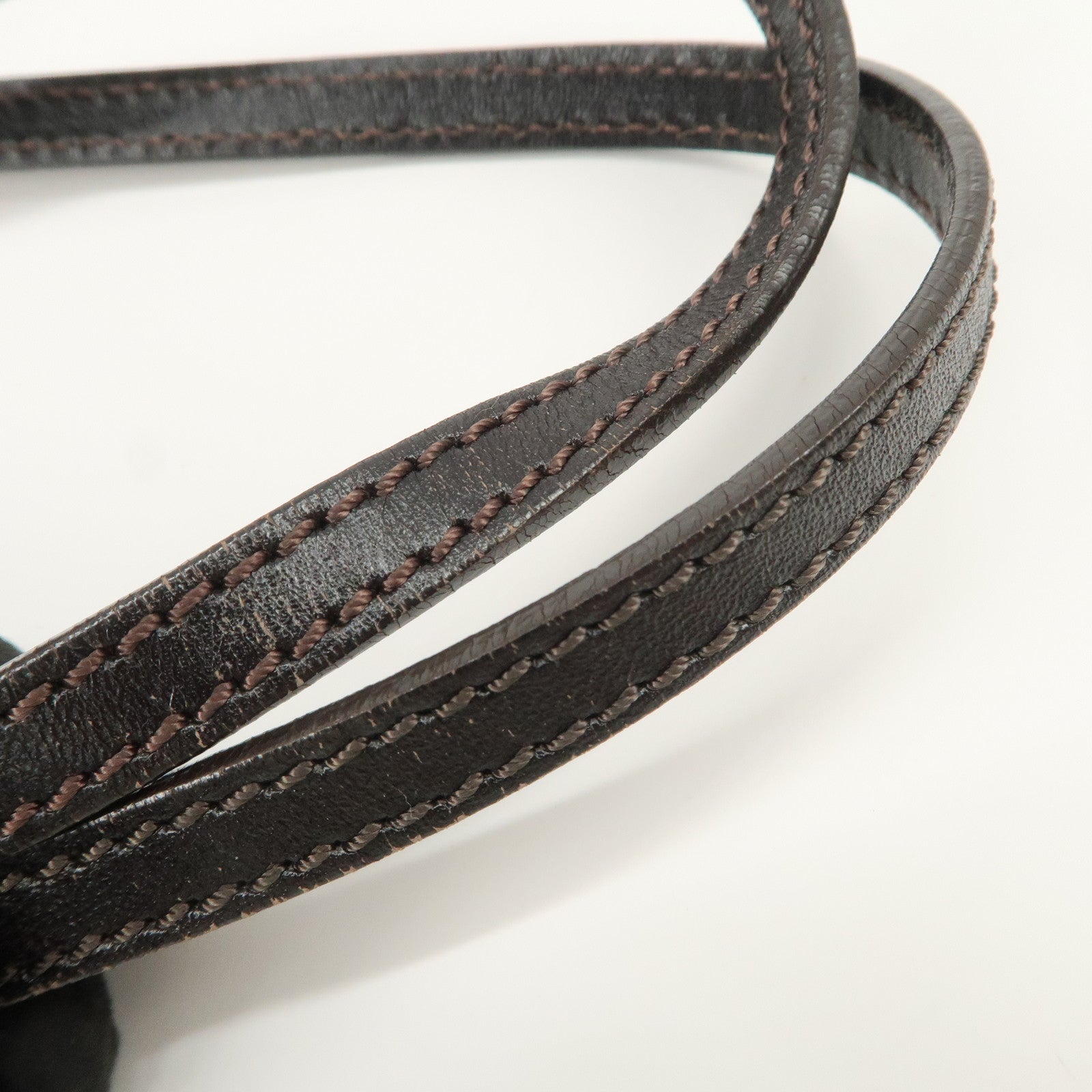 FENDI Zucchino Canvas Leather Tote Bag Beige Brown 8BH104