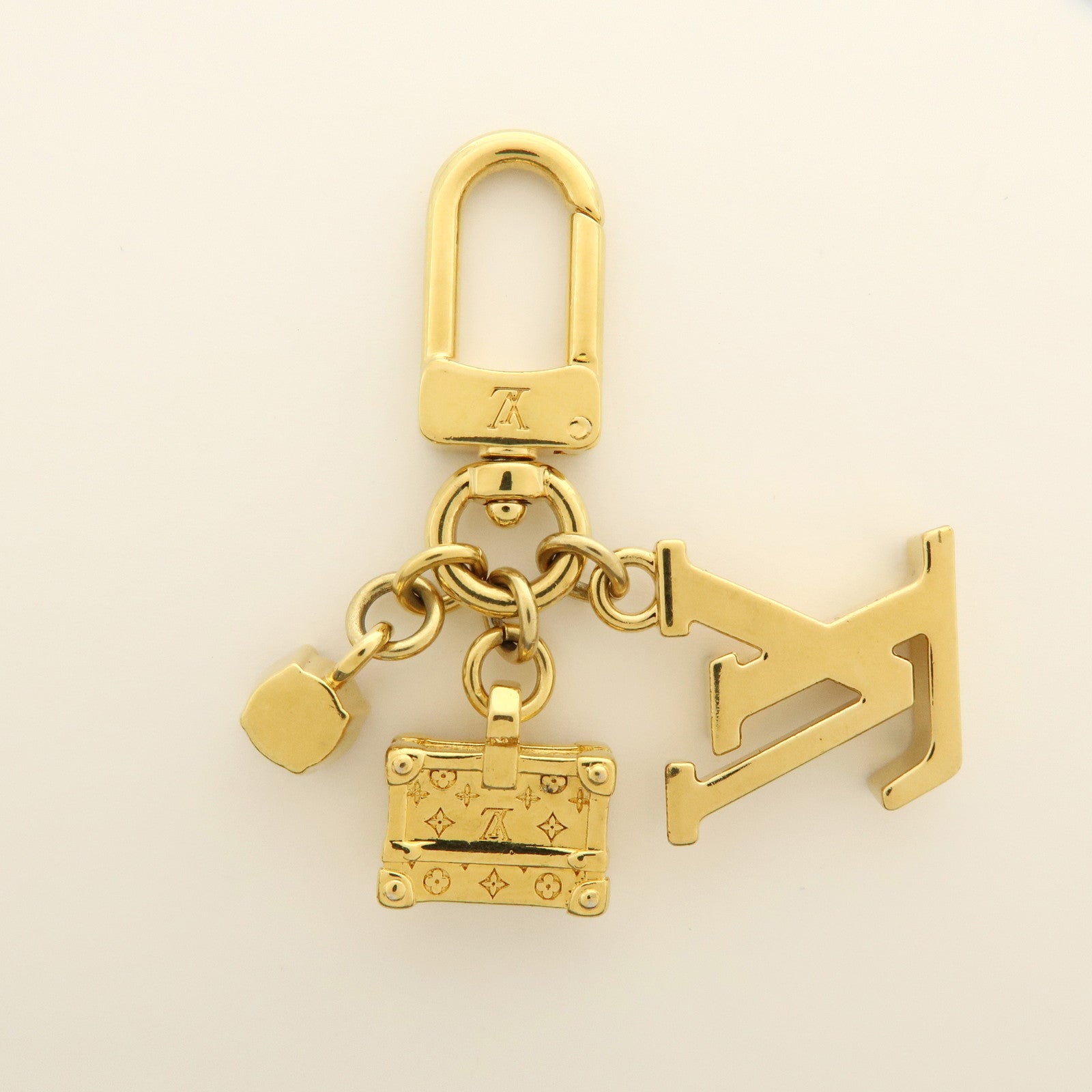 Louis Vuitton Micro Charm Petite Malle Metal Bag Charm Gold M01567
