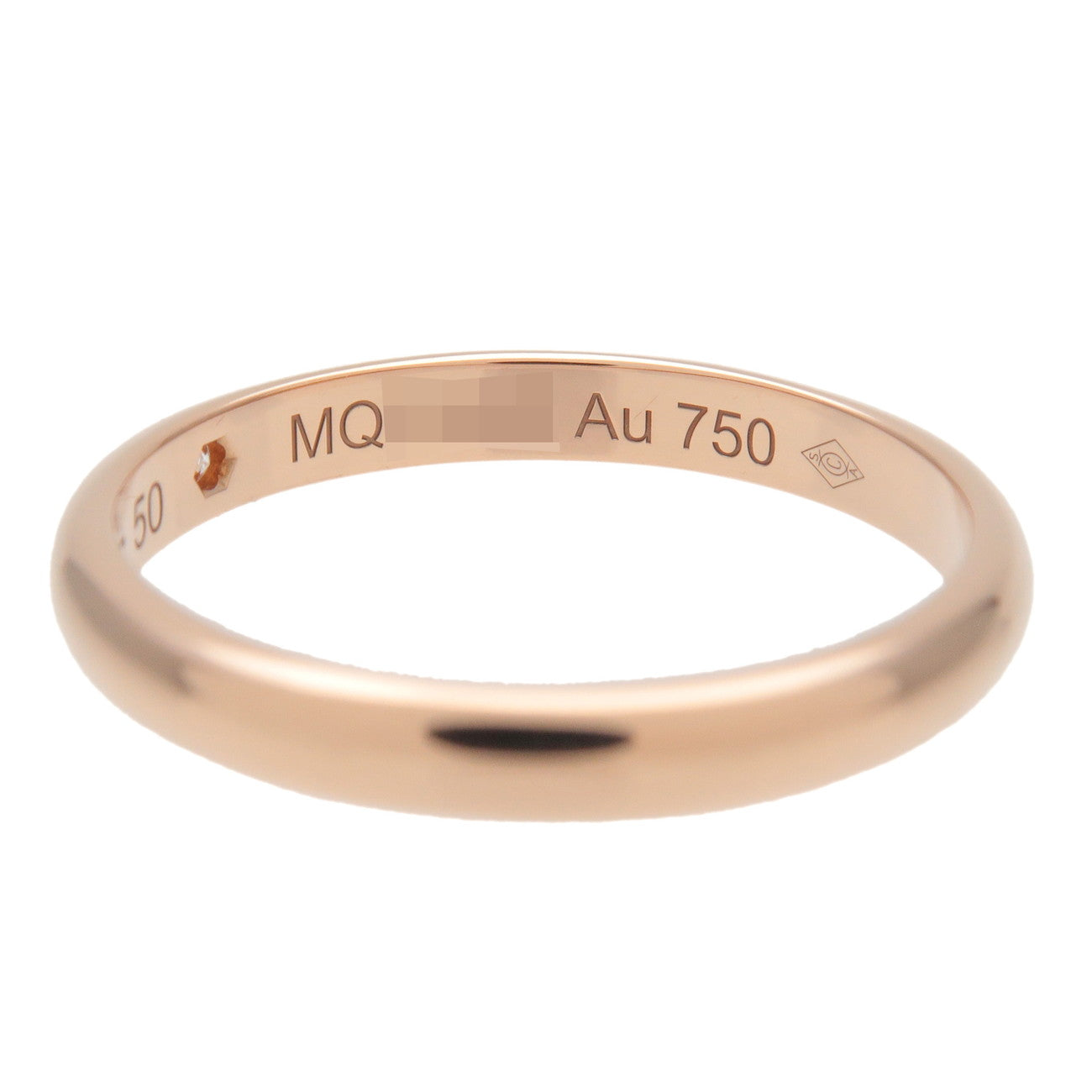 Cartier Diamond 750PG 1895 Wedding Ring #50 US5 Rose Gold