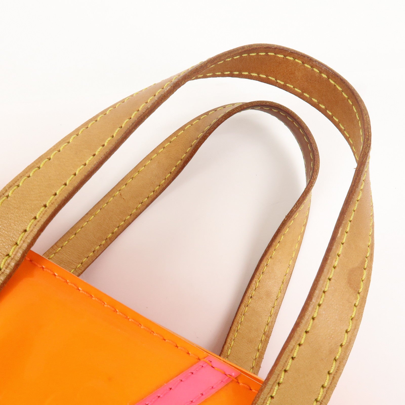 Louis Vuitton Monogram Vernis Leather Lead PM Hand Bag Orange
