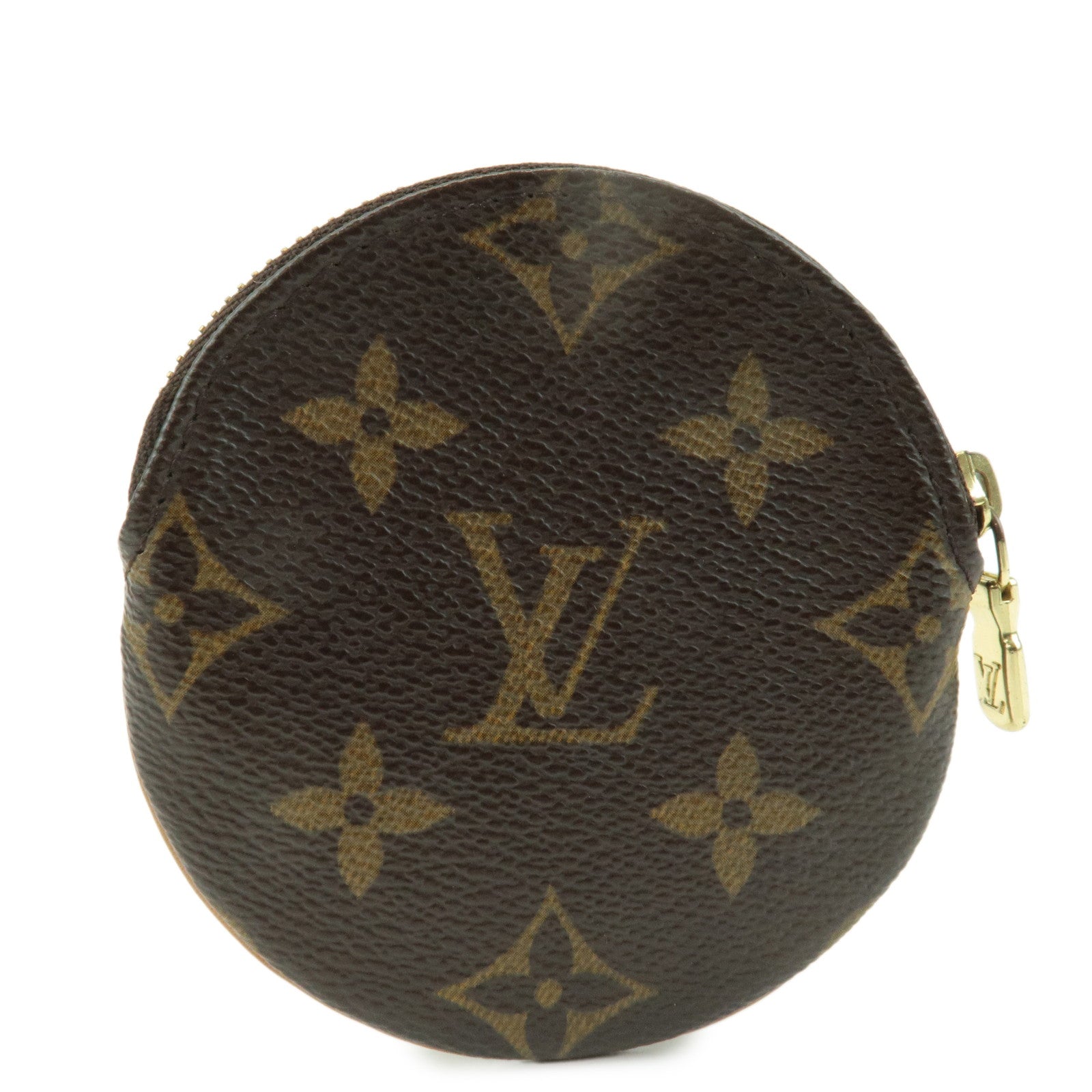 Louis Vuitton Monogram Porte Monnaie Rond Coin Case M61926 Used