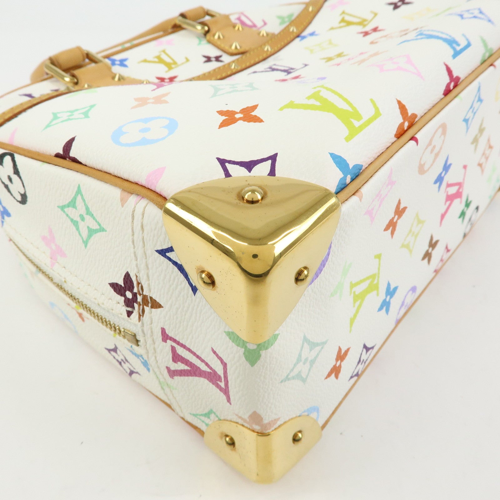 Louis Vuitton Monogram Multicolor Trouville Hand Bag Blanc M92663