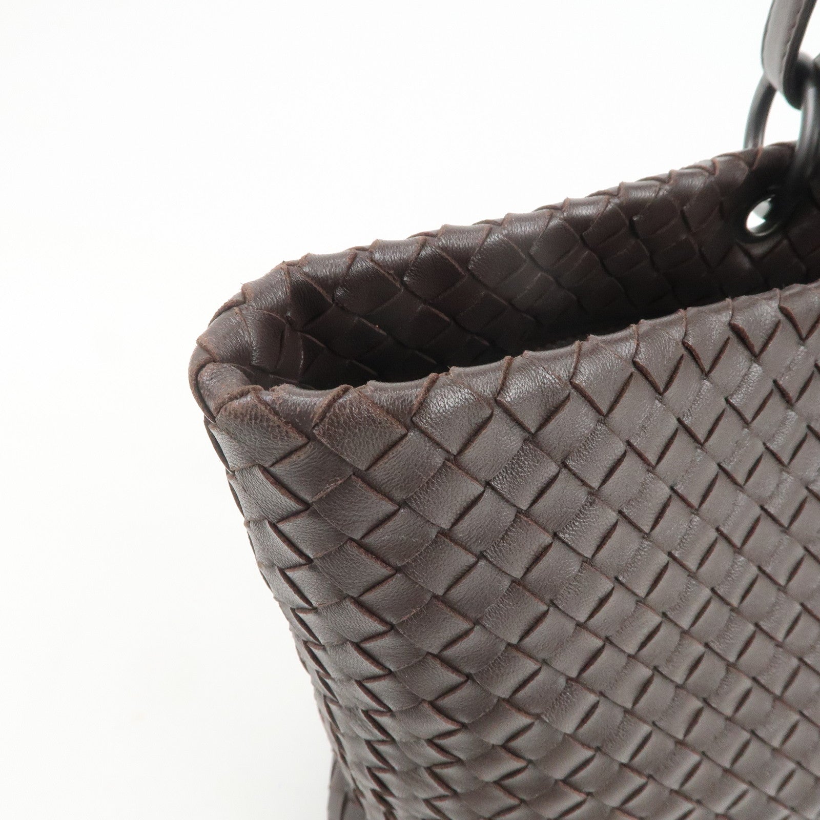 BOTTEGA VENETA Intrecciato Nappa Leather Tote Bag Hand Bag Brown