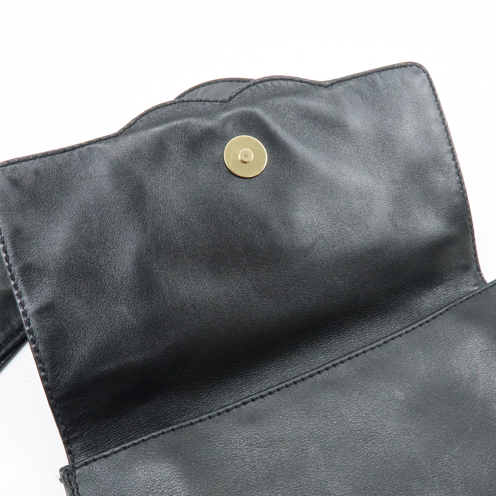 CHANEL COCO Mark Calf Leather Shoulder Crossbody Bag Black