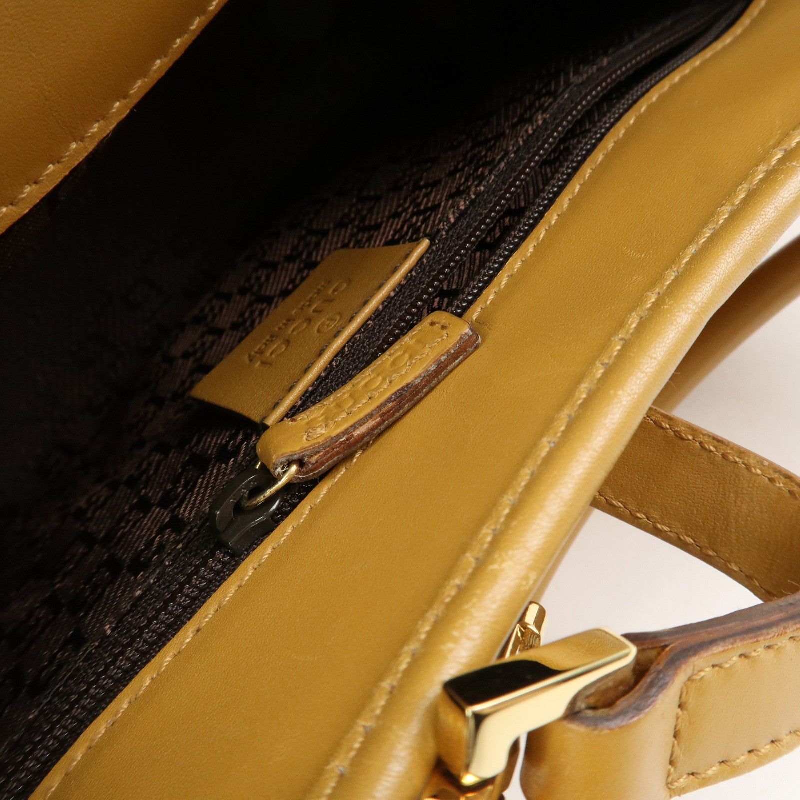 GUCCI Jackie Suede Leather Shoulder Bag Hand Bag Camel 002・1068