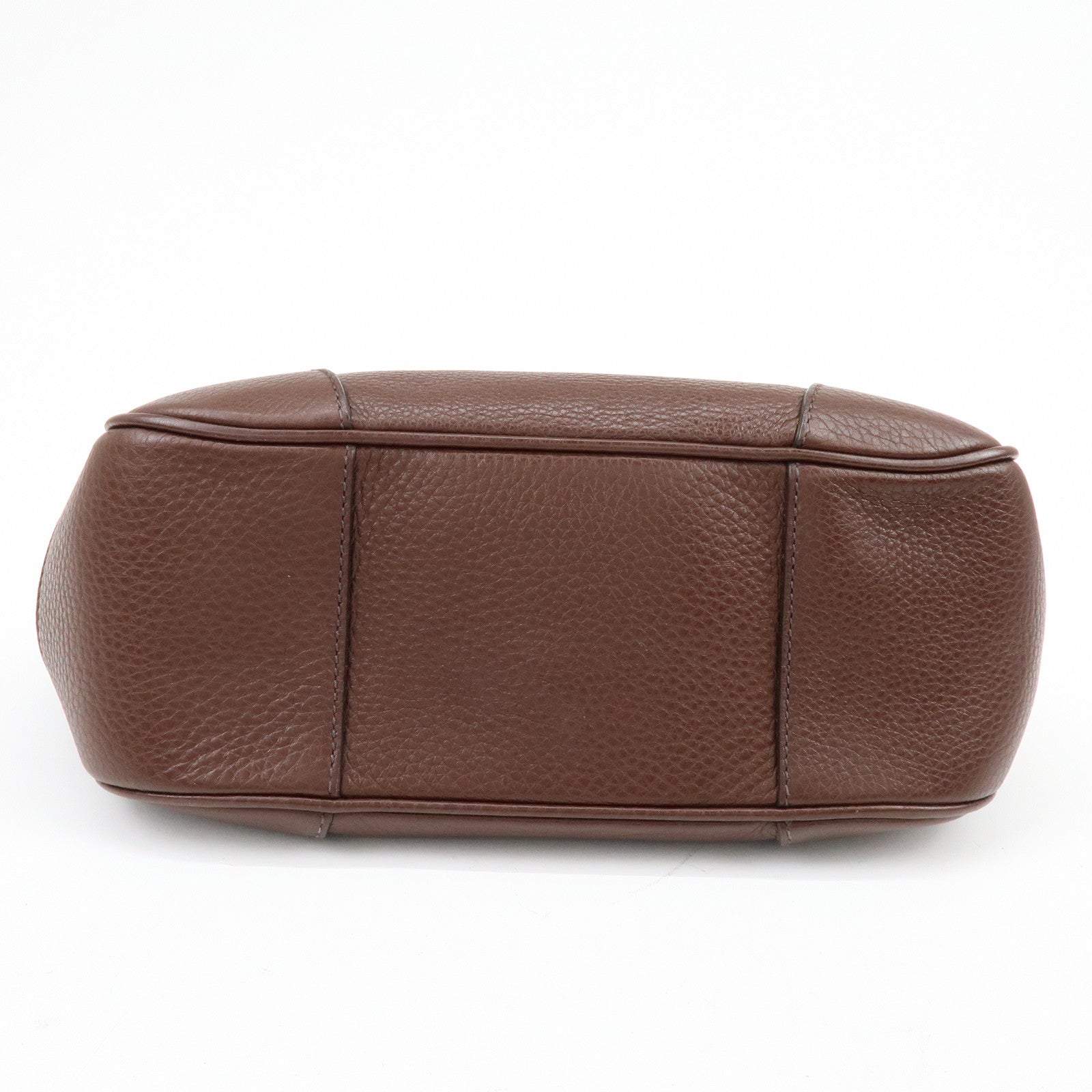 PRADA Vitello Daino Leather Hand Bag Shoulder Bag Brown BR3207