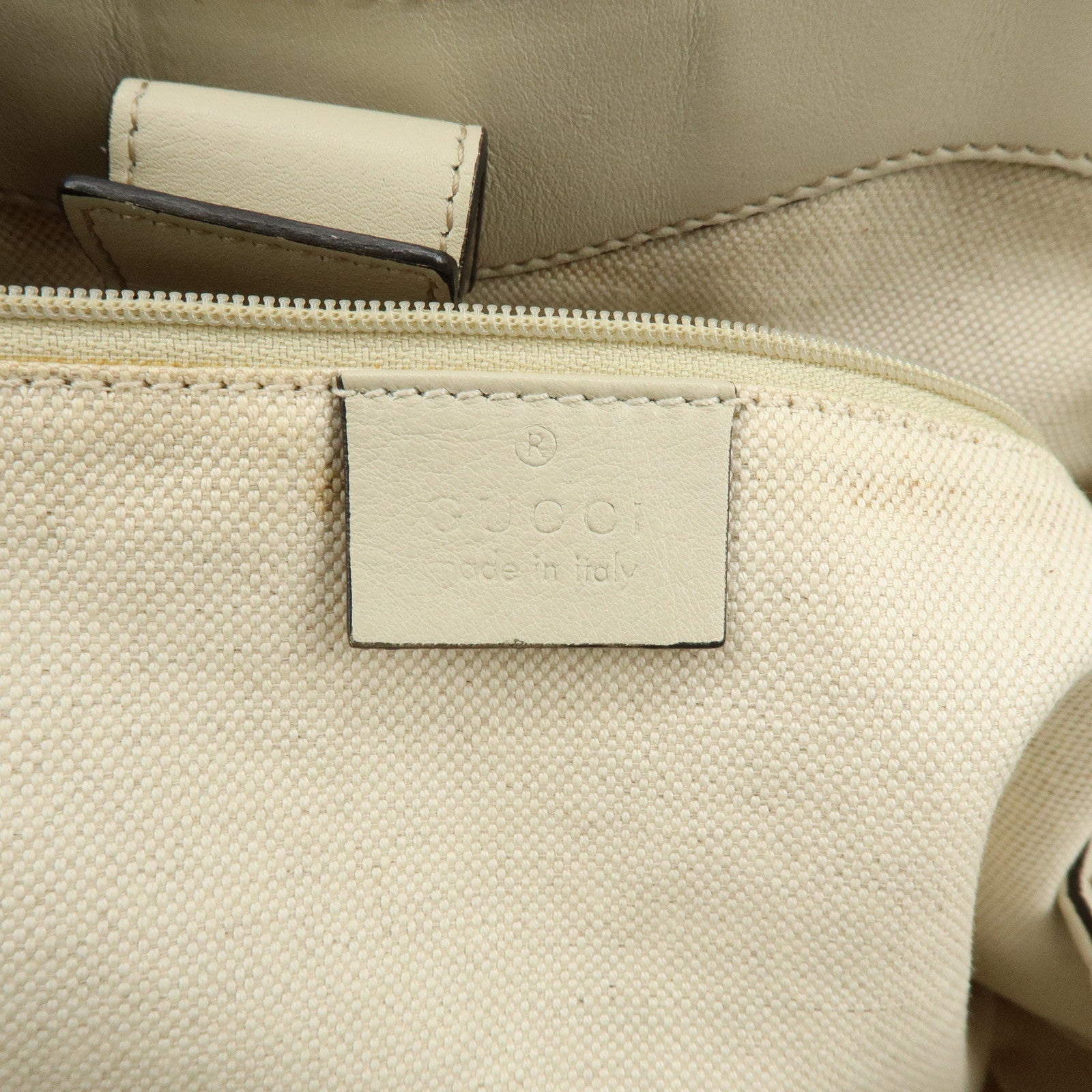 GUCCI Sukey Guccissima Leather Tote Bag Hand Bag White 211944