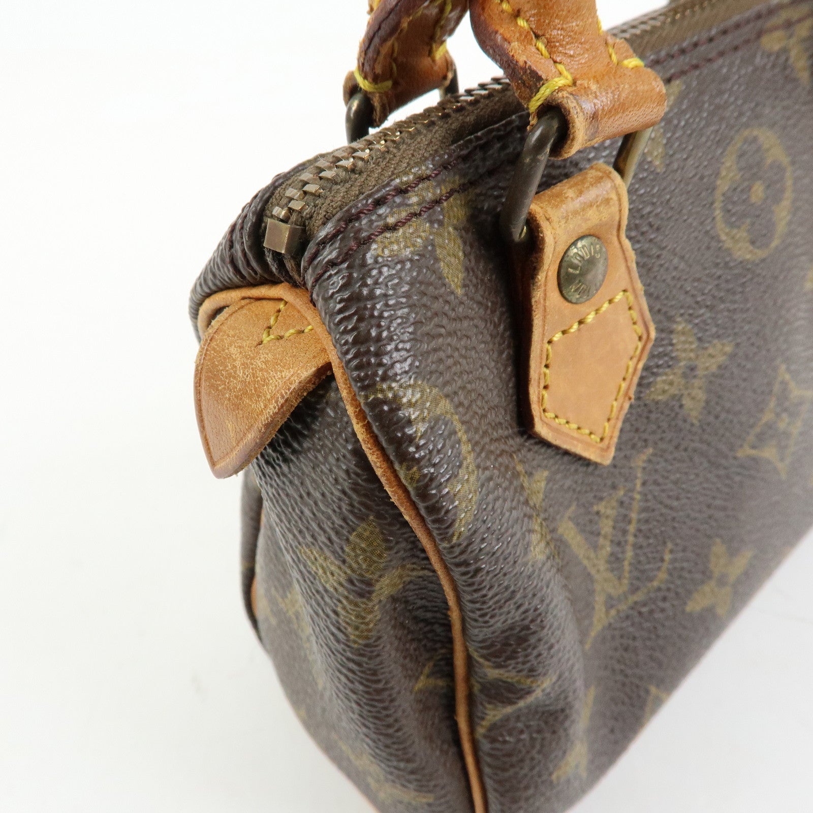 Louis Vuitton Monogram Mini Speedy Hand Bag Brown M41534