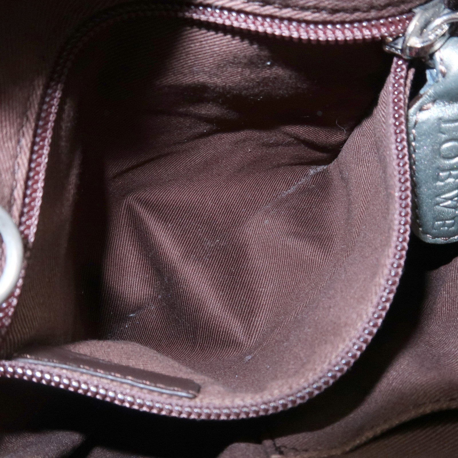 LOEWE Leather 2WAY Bag Shoulder Bag Hand Bag Metallic Gray