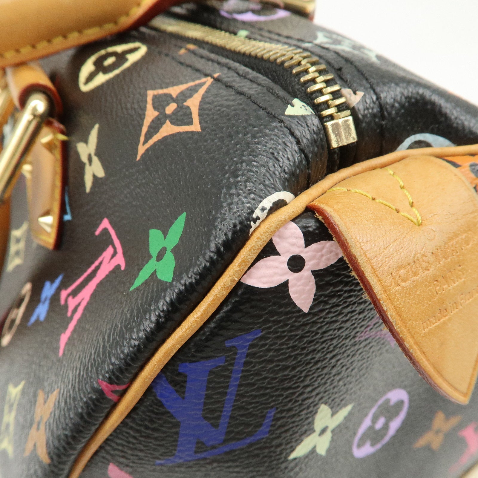 Louis Vuitton Monogram Multicolor Speedy 30 Boston Bag Noir M92642