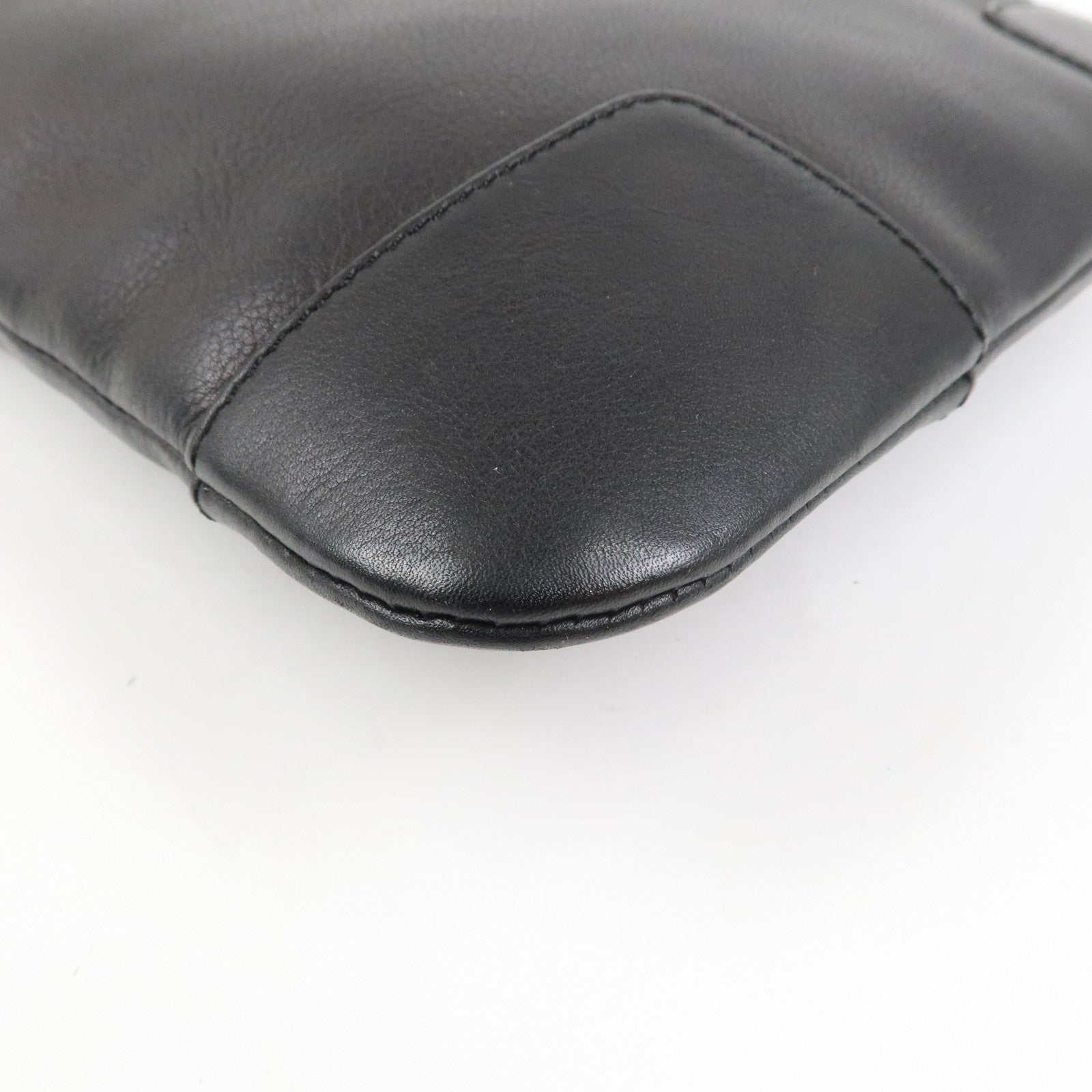 LOEWE Anagram Leather Shoulder Bag Crossbody Bag Black