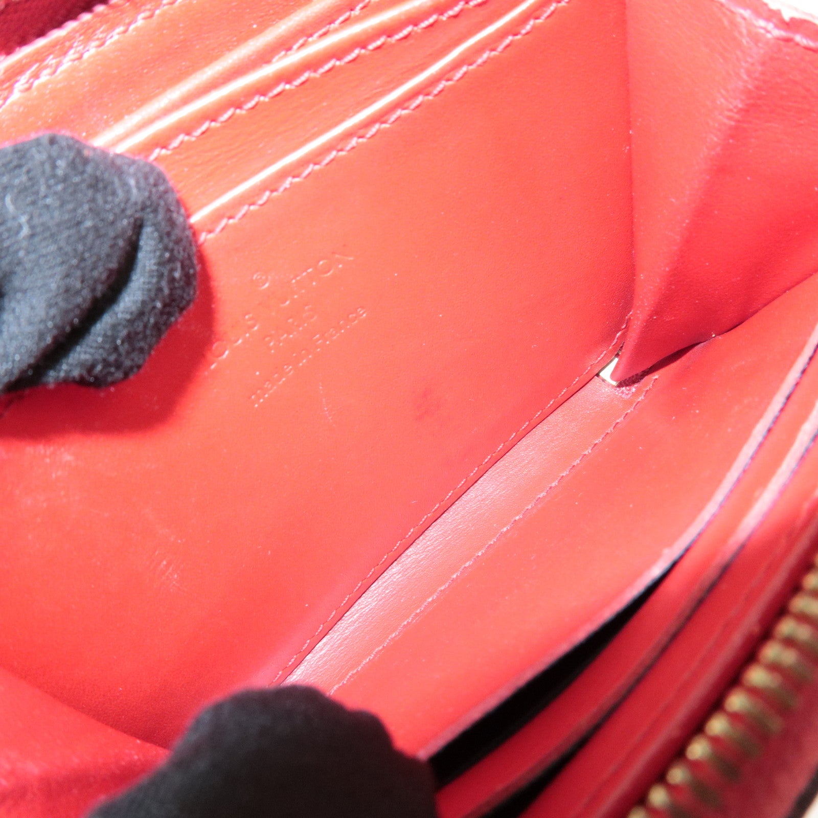 Louis Vuitton Monogram Vernis Zippy Coin Purse Cerise M90202 Used