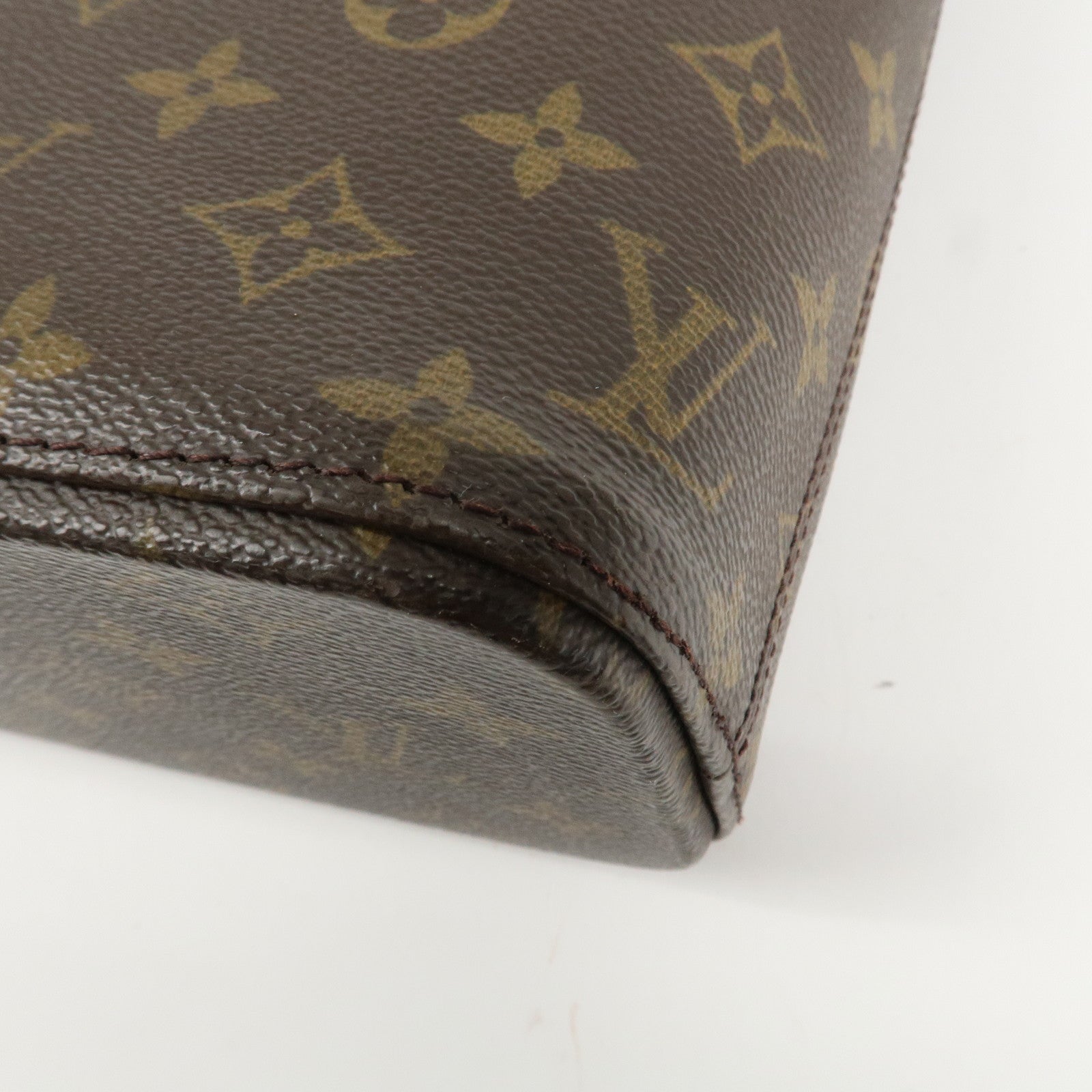Louis Vuitton Monogram Luco Tote Bag Hand Bag Brown M51155 Used