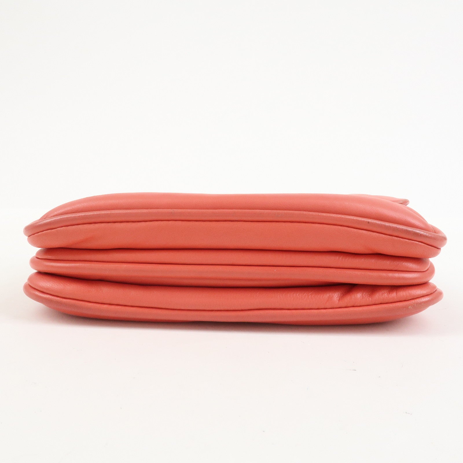MIU MIU Nappa Leather Chain Shoulder Bag Crossbody Bag Coral
