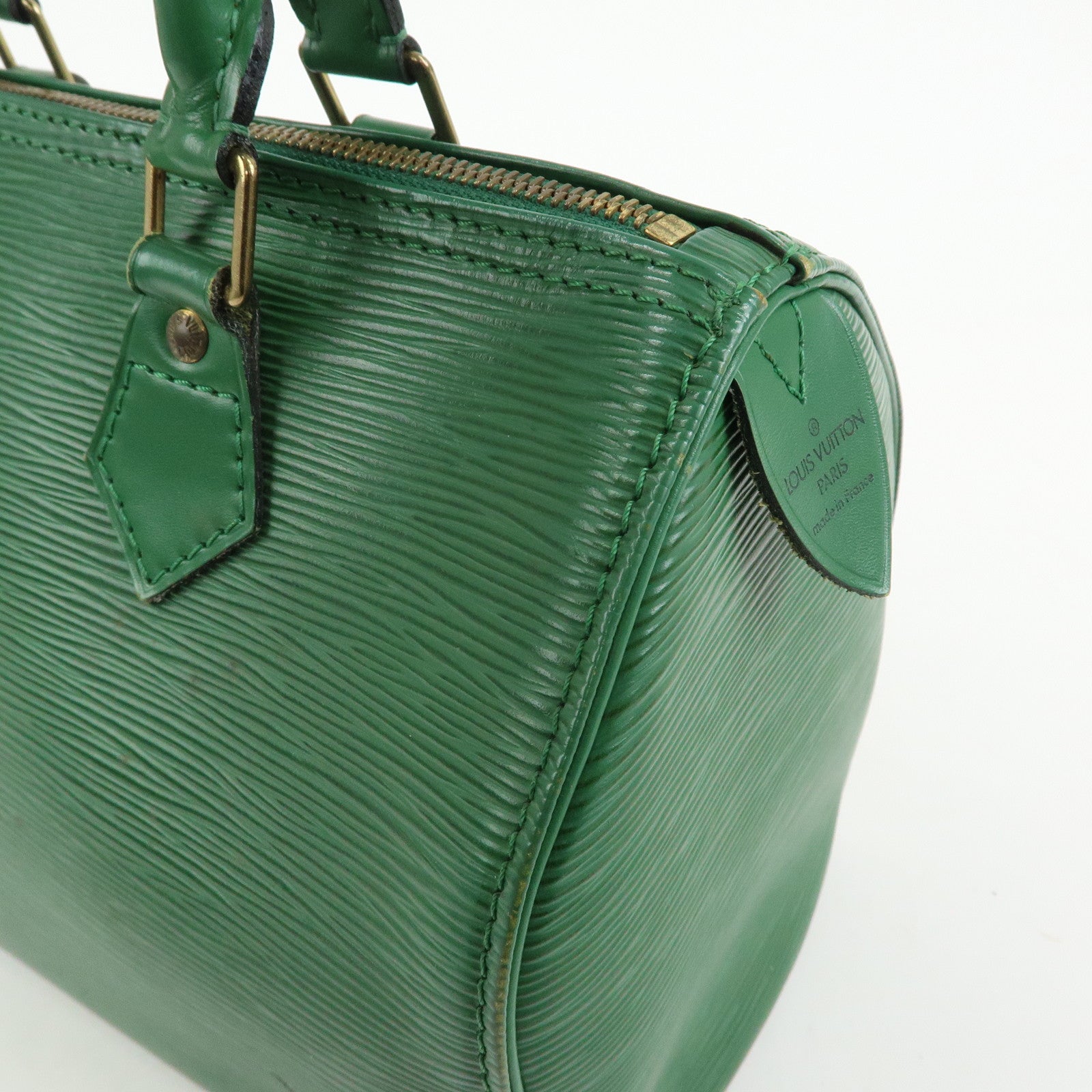 Louis Vuitton Epi Speedy 25 Hand Bag Boston Bag Borneo Green M43014