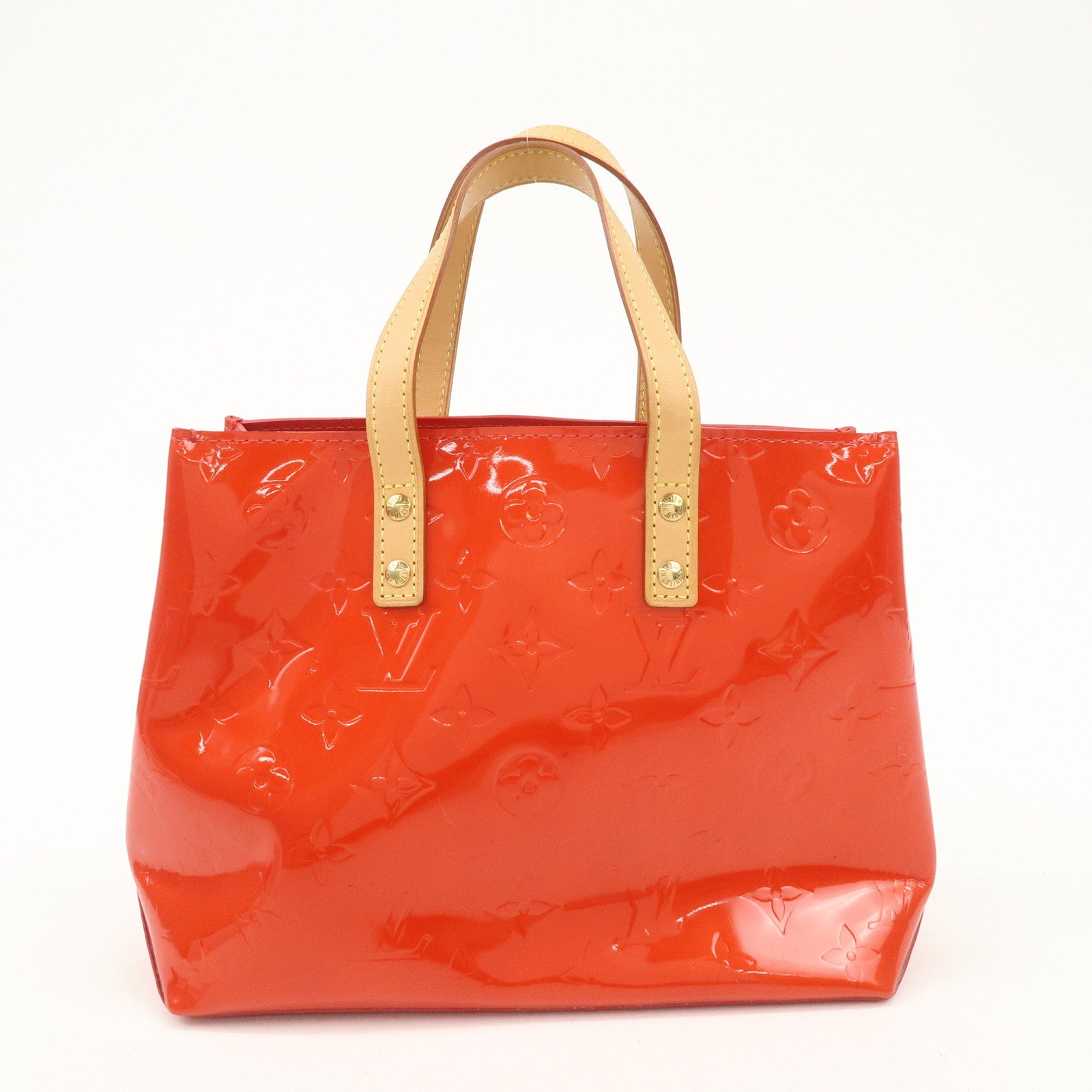 Louis Vuitton Monogram Vernis Lead PM Hand Bag Rouge M91088 Used