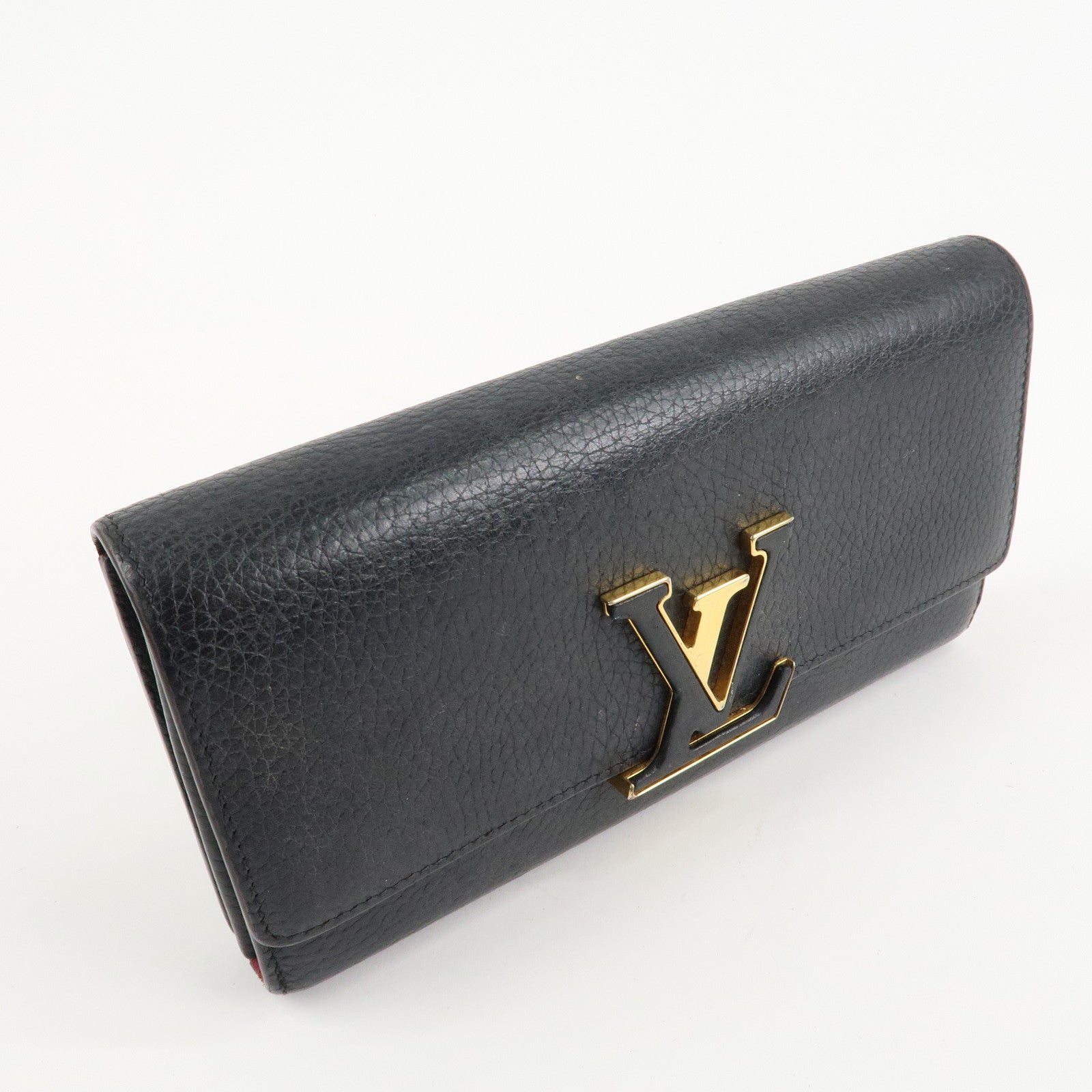 Louis Vuitton Portofoille Capucines Torillon Leather Wallet M61248 Used