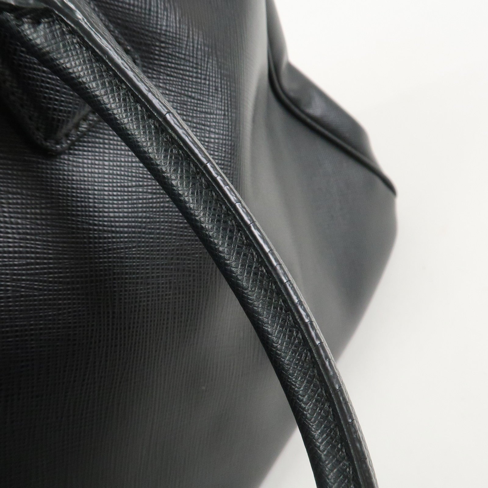 PRADA Galleria Triangle Logo Saffiano Leather 2Way Bag Black BN2274