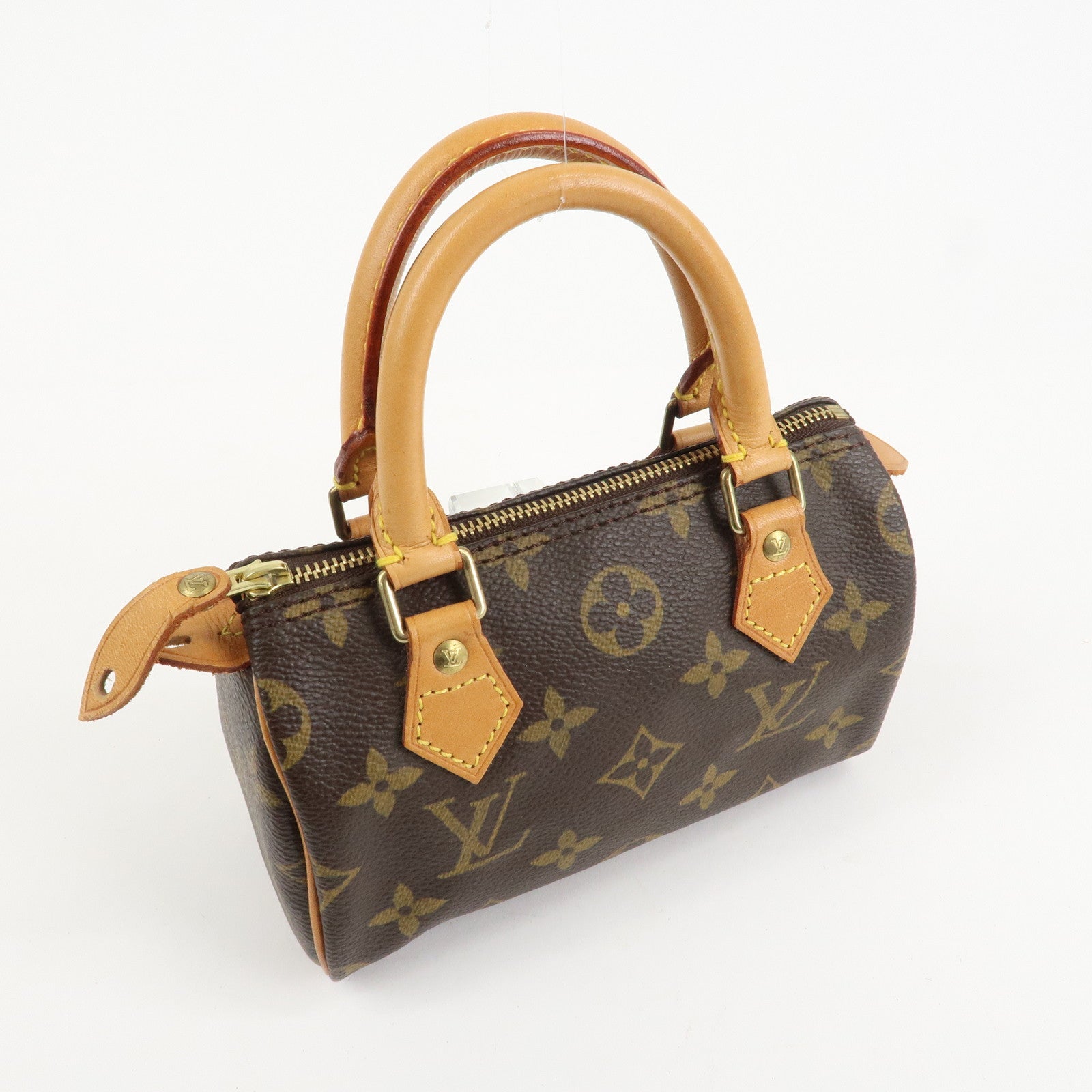 Louis Vuitton Monogram Mini Speedy Hand Bag Brown M41534 Used