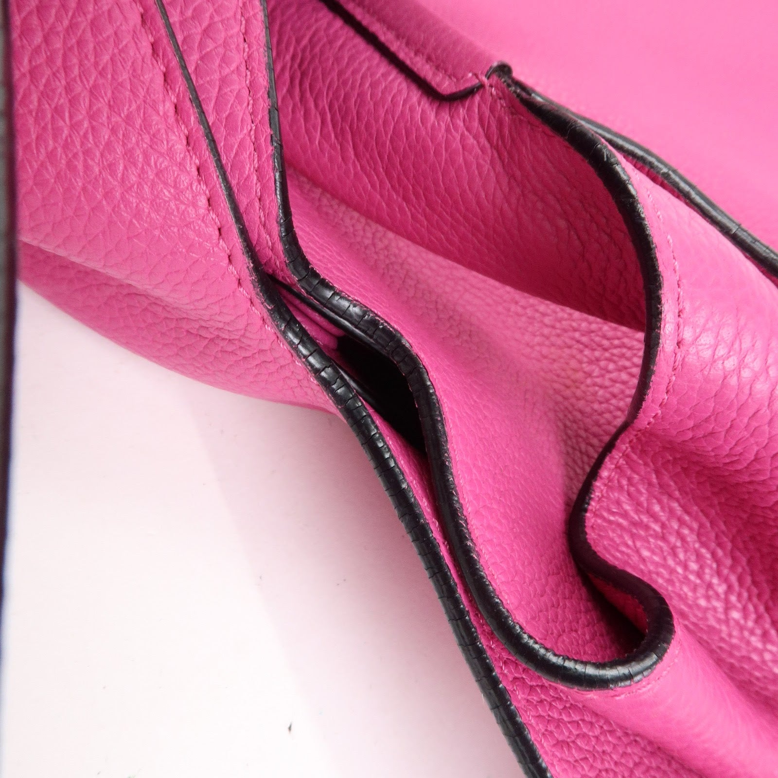 LOEWE Logo Dunas Anagram Leather Hand Bag Shoulder Bag Pink