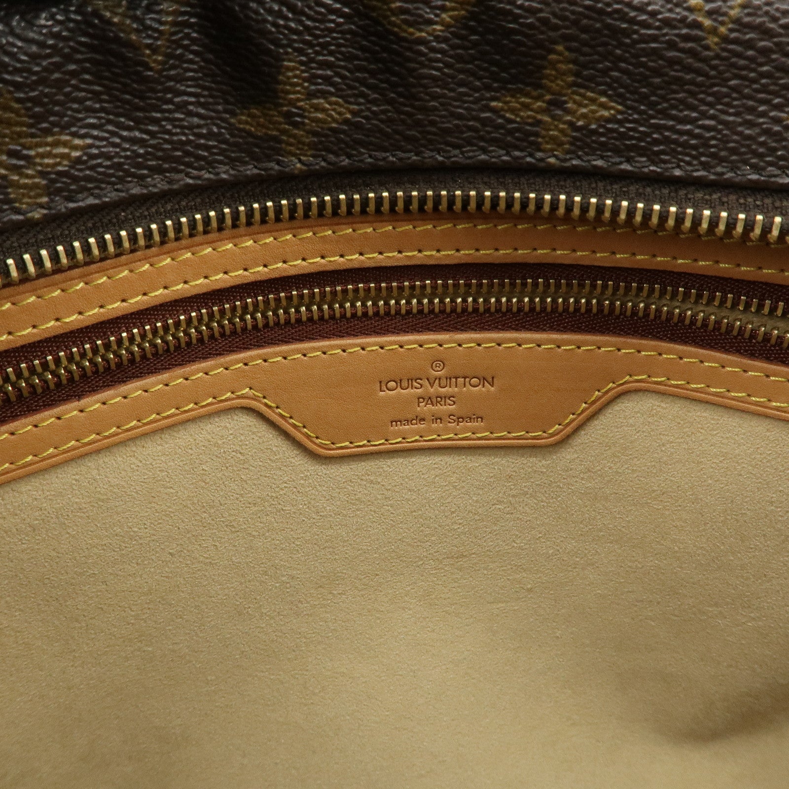 Louis Vuitton Monogram Luco Tote Bag Hand Bag Brown M51155 Used