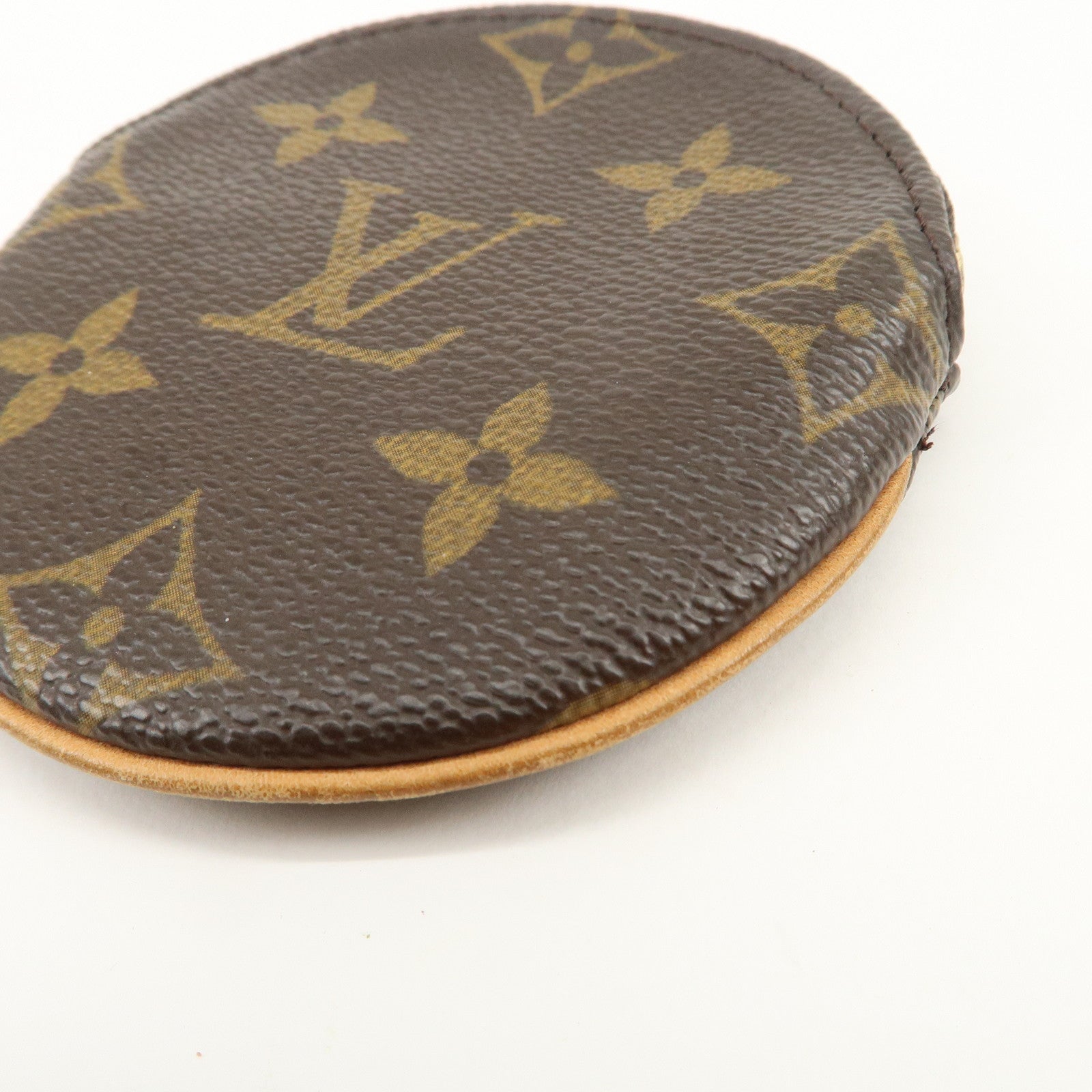 Louis Vuitton Monogram Porte Monnaie Rond Coin Case Brown M61926