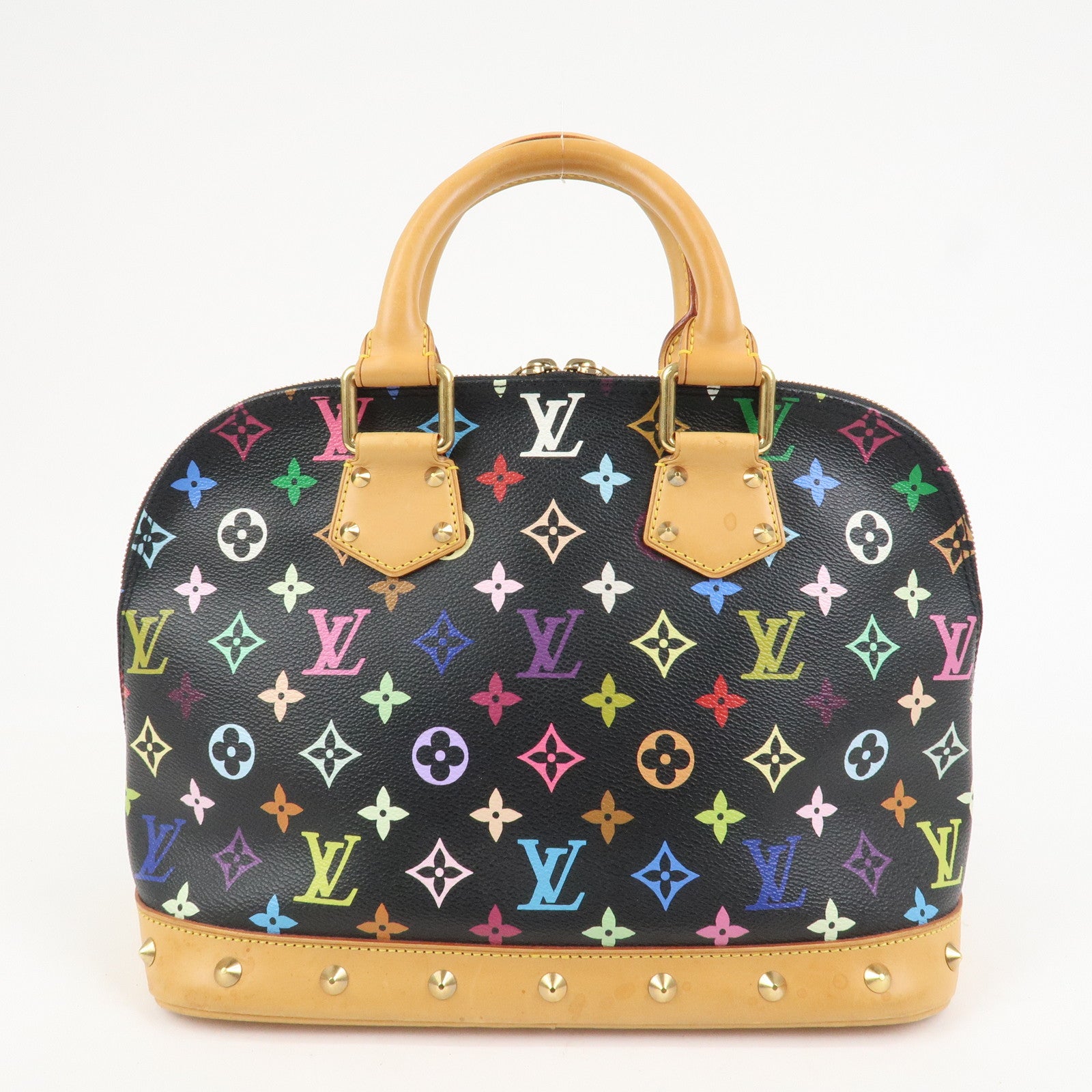 Louis Vuitton Monogram Multicolor Alma Hand Bag Noir M92646