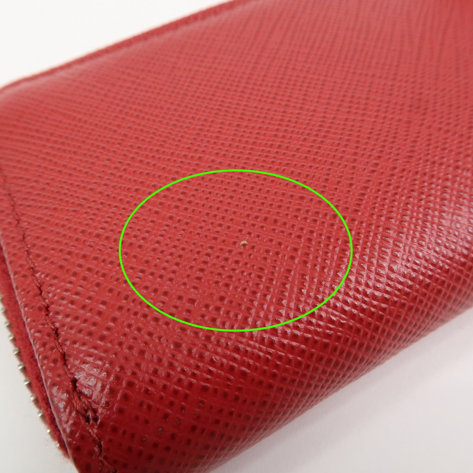 PRADA Saffiano Leather Triangle Logo Coin Case Coin Purse 2TT085