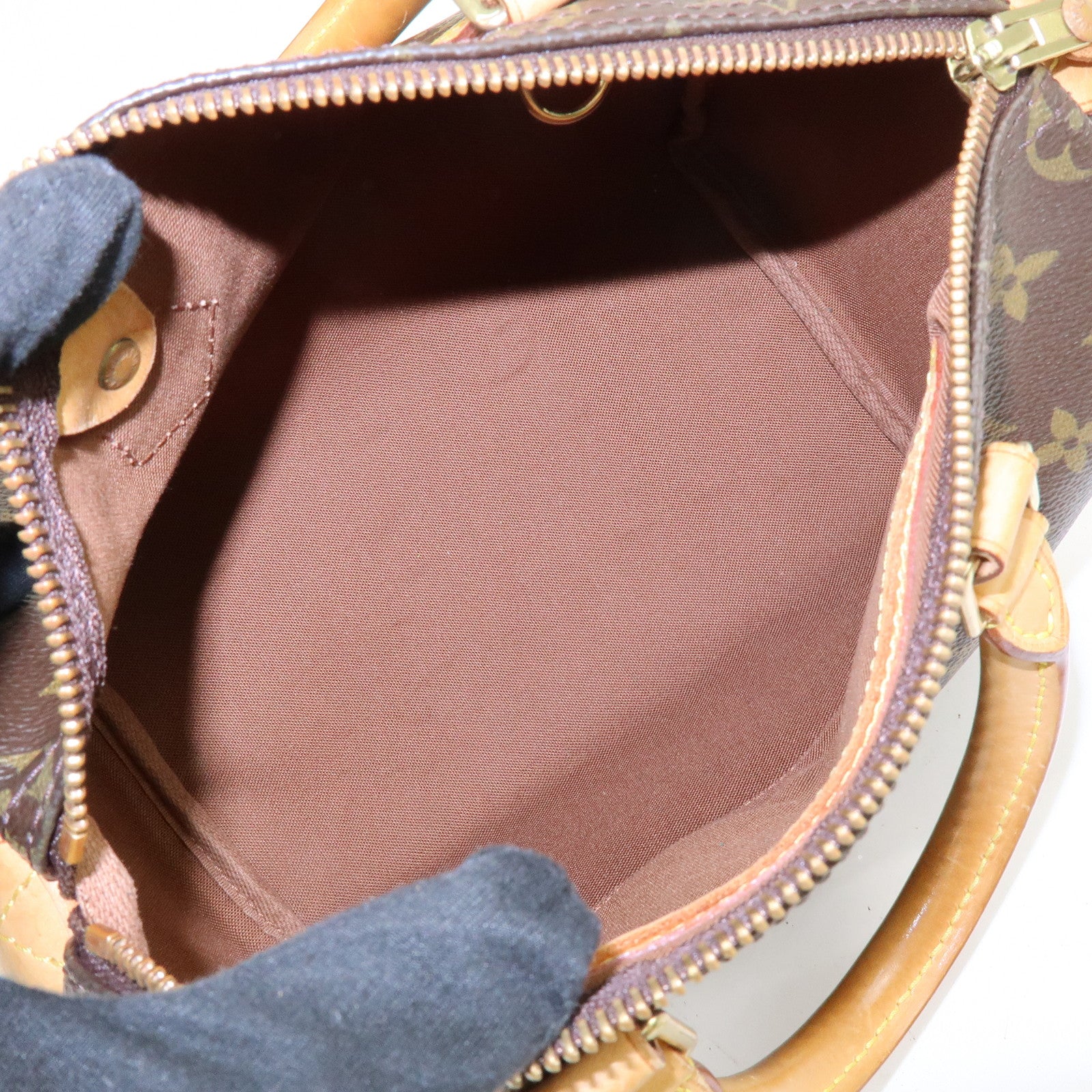 Louis Vuitton Monogram Speedy 25 Boston Bag Hand Bag Brown M41528