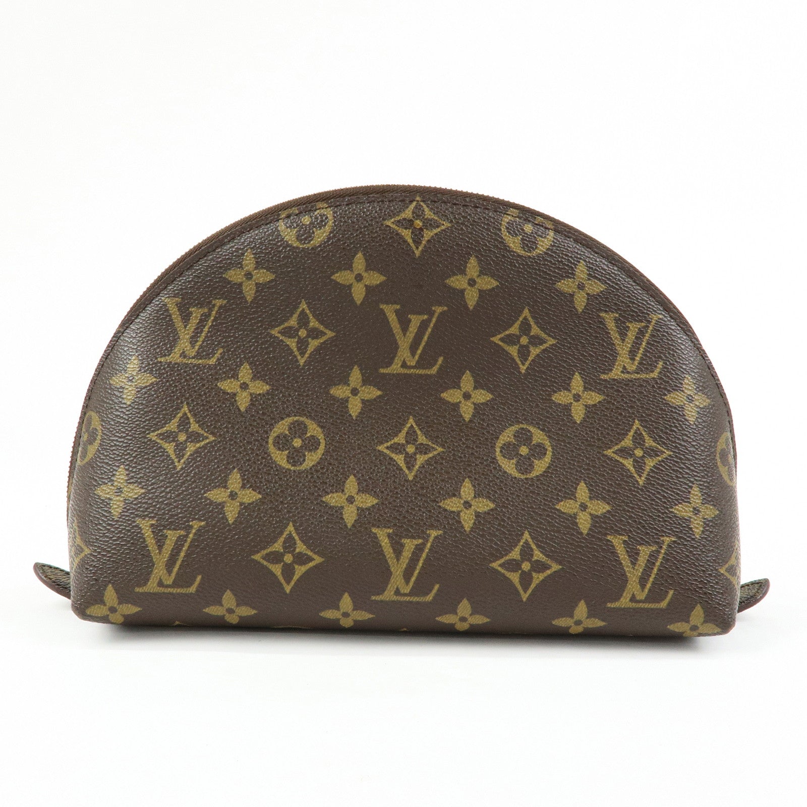 Louis Vuitton Monogram Trousse Demi Ronde Cosmetic Pouch M47520