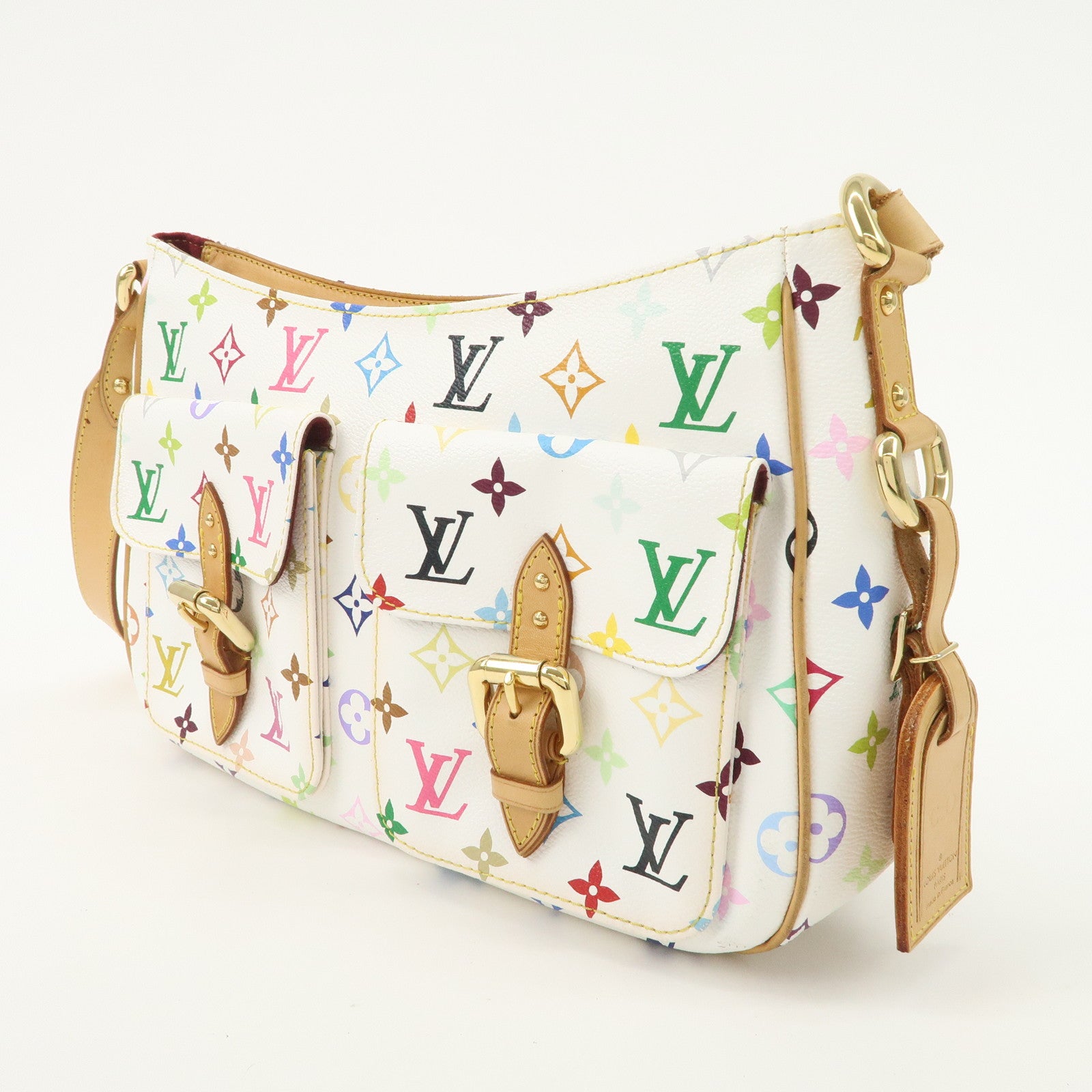 Louis Vuitton Monogram Multicolor Lodge GM Shoulder Bag Branc M40051