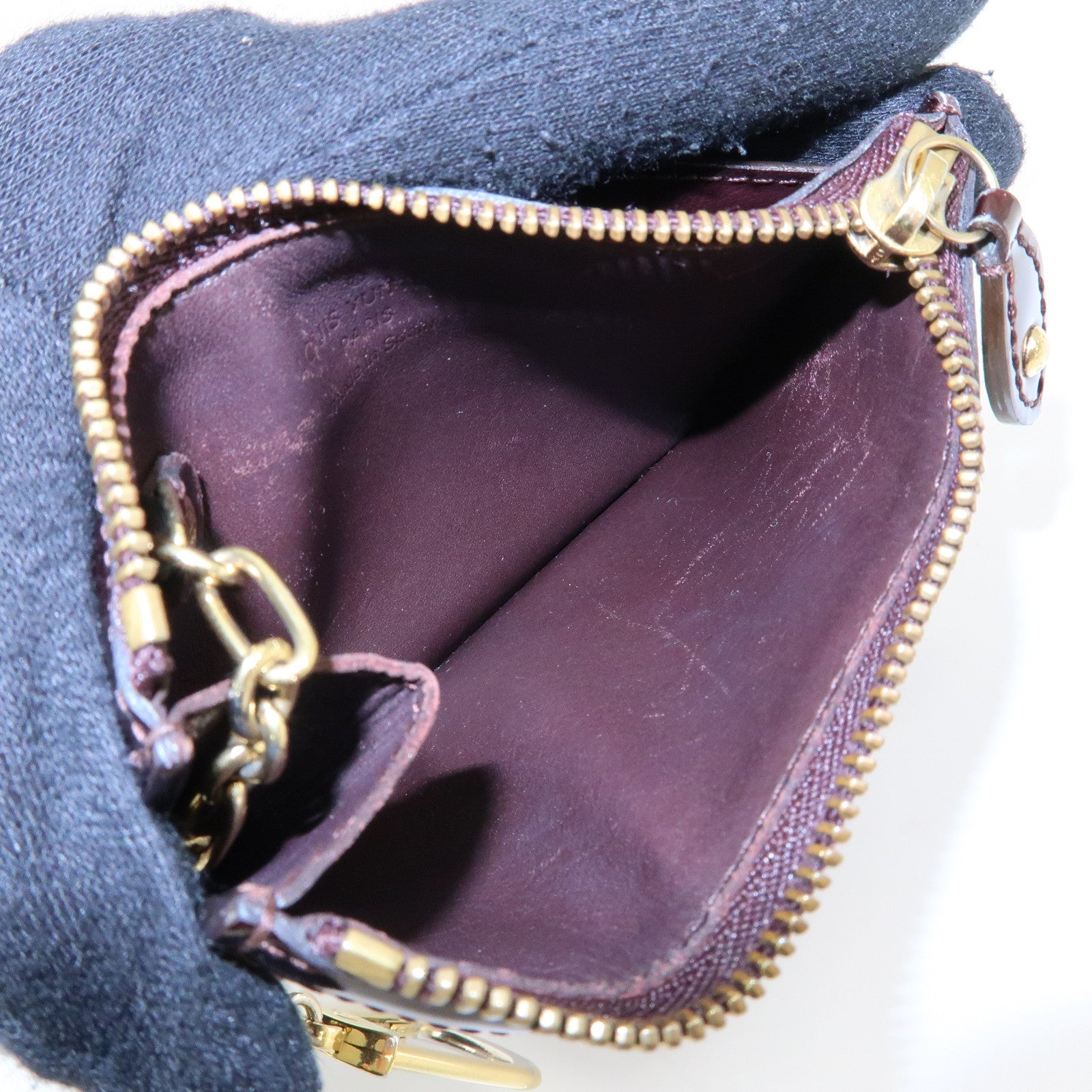 Louis Vuitton Vernis Pochette Cles NM Coin Case Amarante M93557
