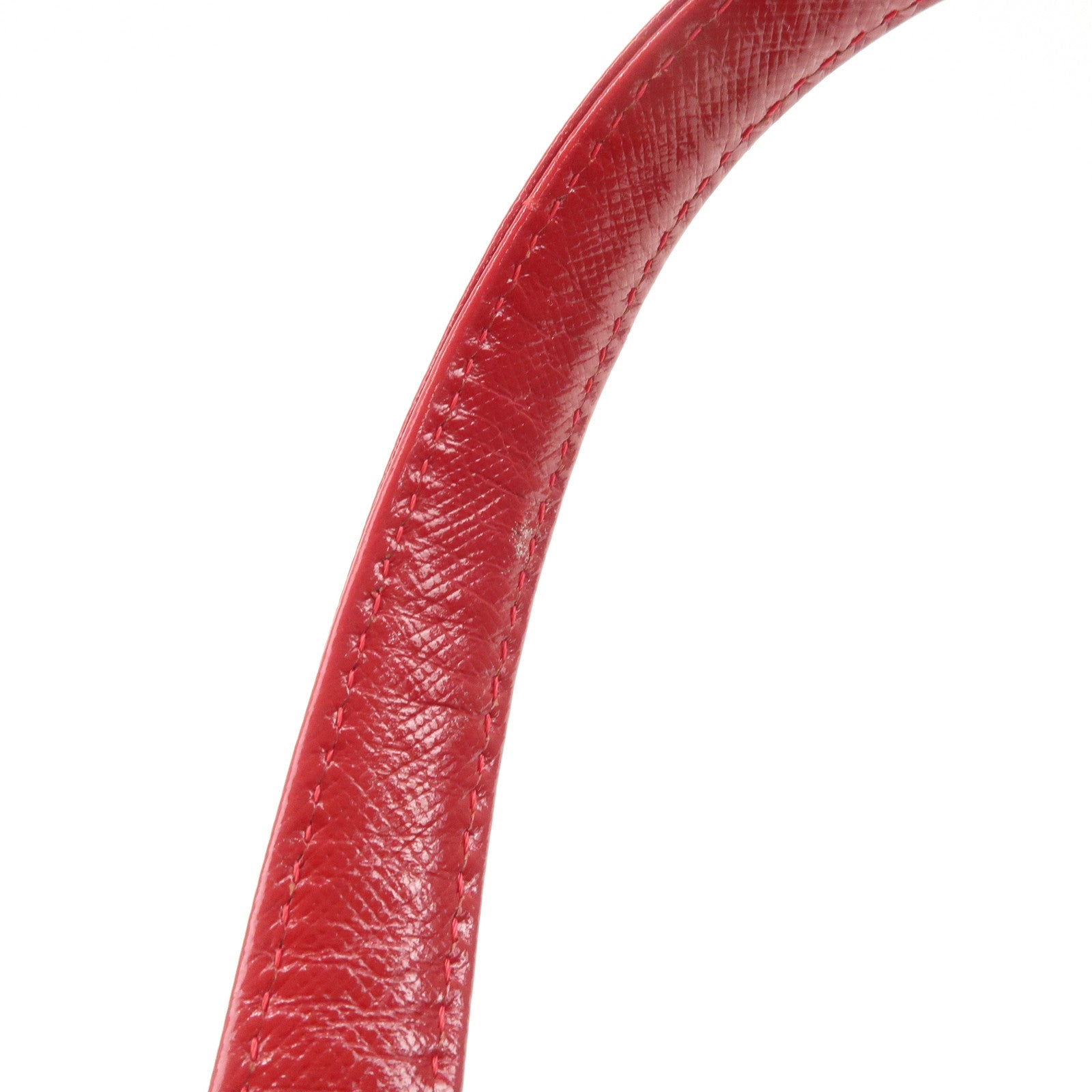 BURBERRY Leather Canvas Tote Bag Hand Bag Nova Plaid Red Beige Used