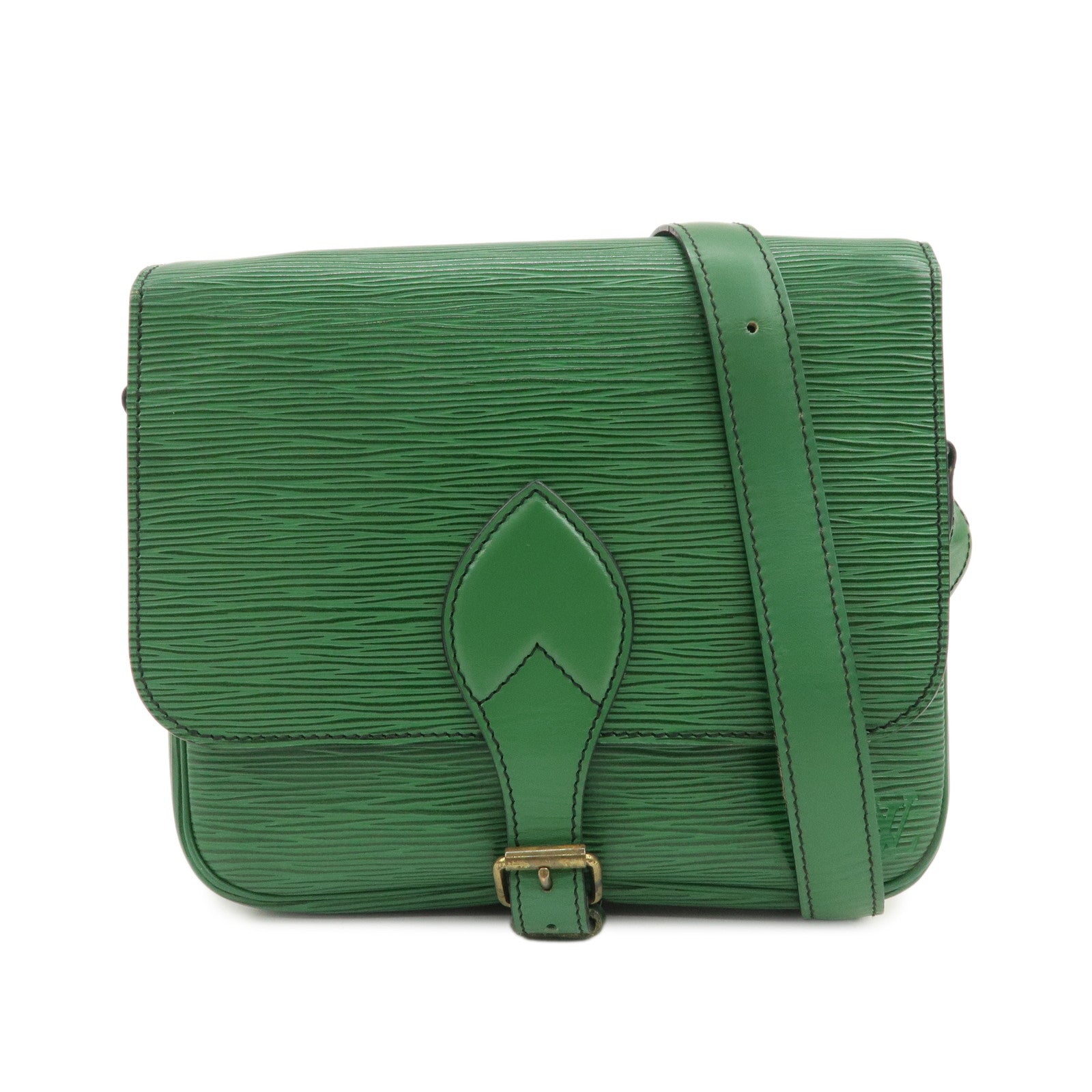 Louis Vuitton Epi Cartouchiere MM Shoulder Bag Borneo Green M52244