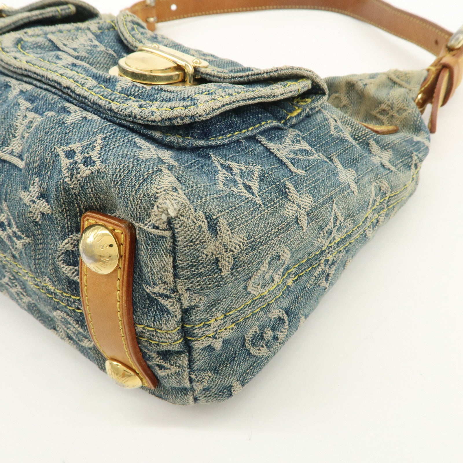 Louis Vuitton Monogram Denim Baggy PM 2Way Bag Shoulder Bag M95049