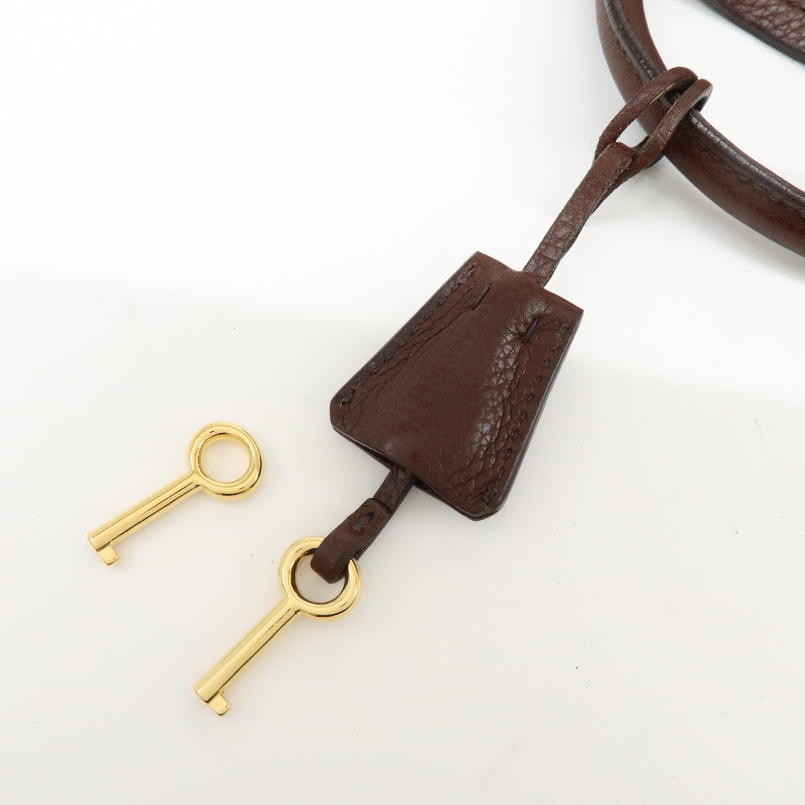 PRADA Vitello Daino Leather Hand Bag Shoulder Bag Brown BR3207