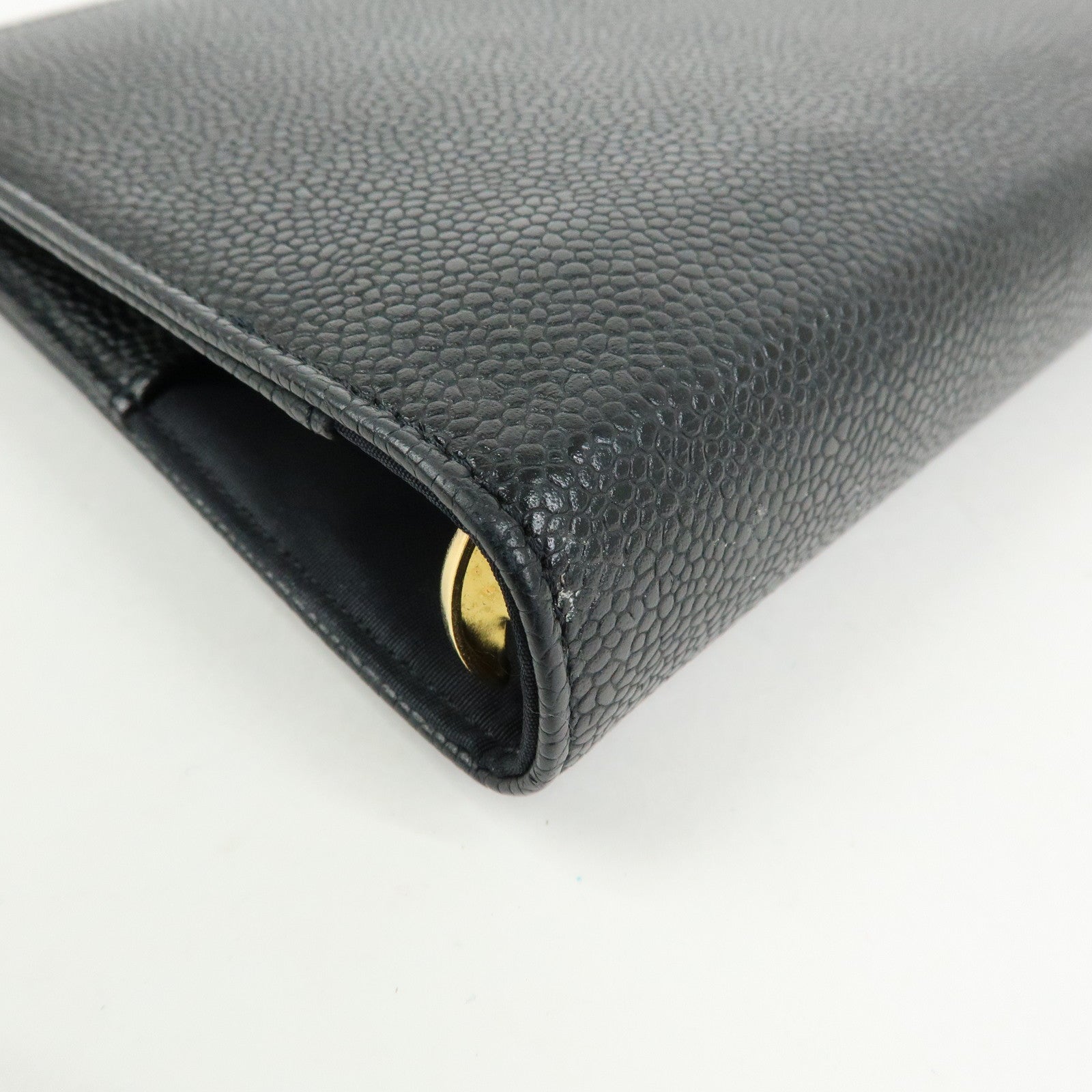 CHANEL COCO Mark Caviarskin Agenda Cover Planner Cover Black