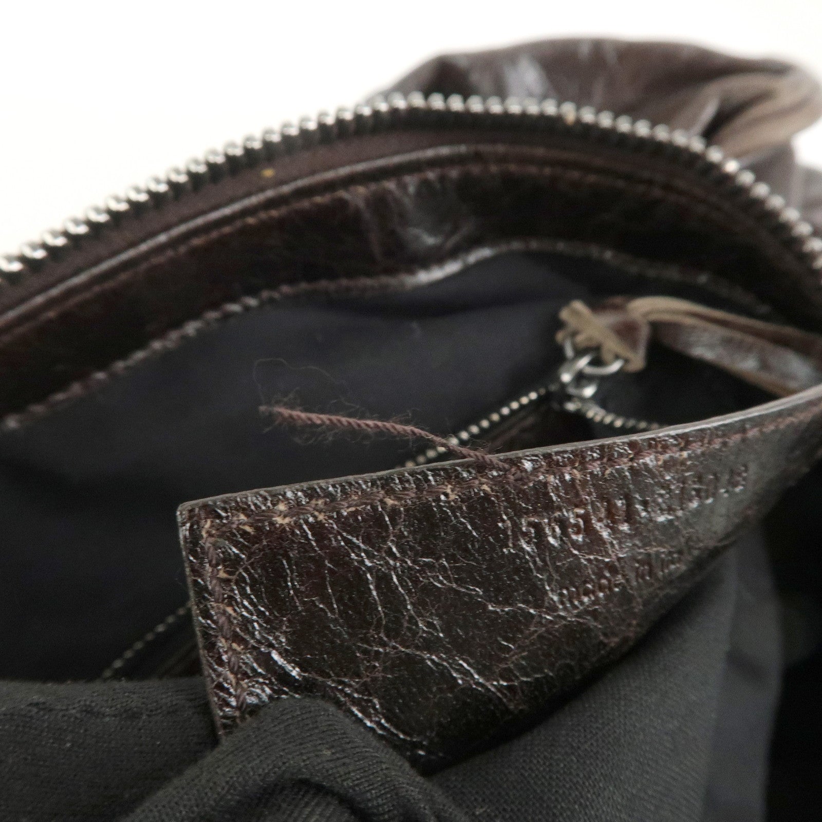 BALENCIAGA The Work Leather Tote bag Hand Bag Dark Brown 156541